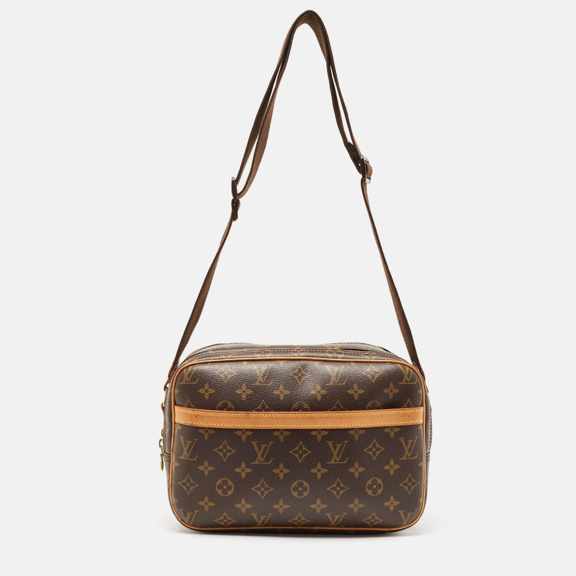 

Louis Vuitton Monogram Canvas Reporter PM Bag, Brown