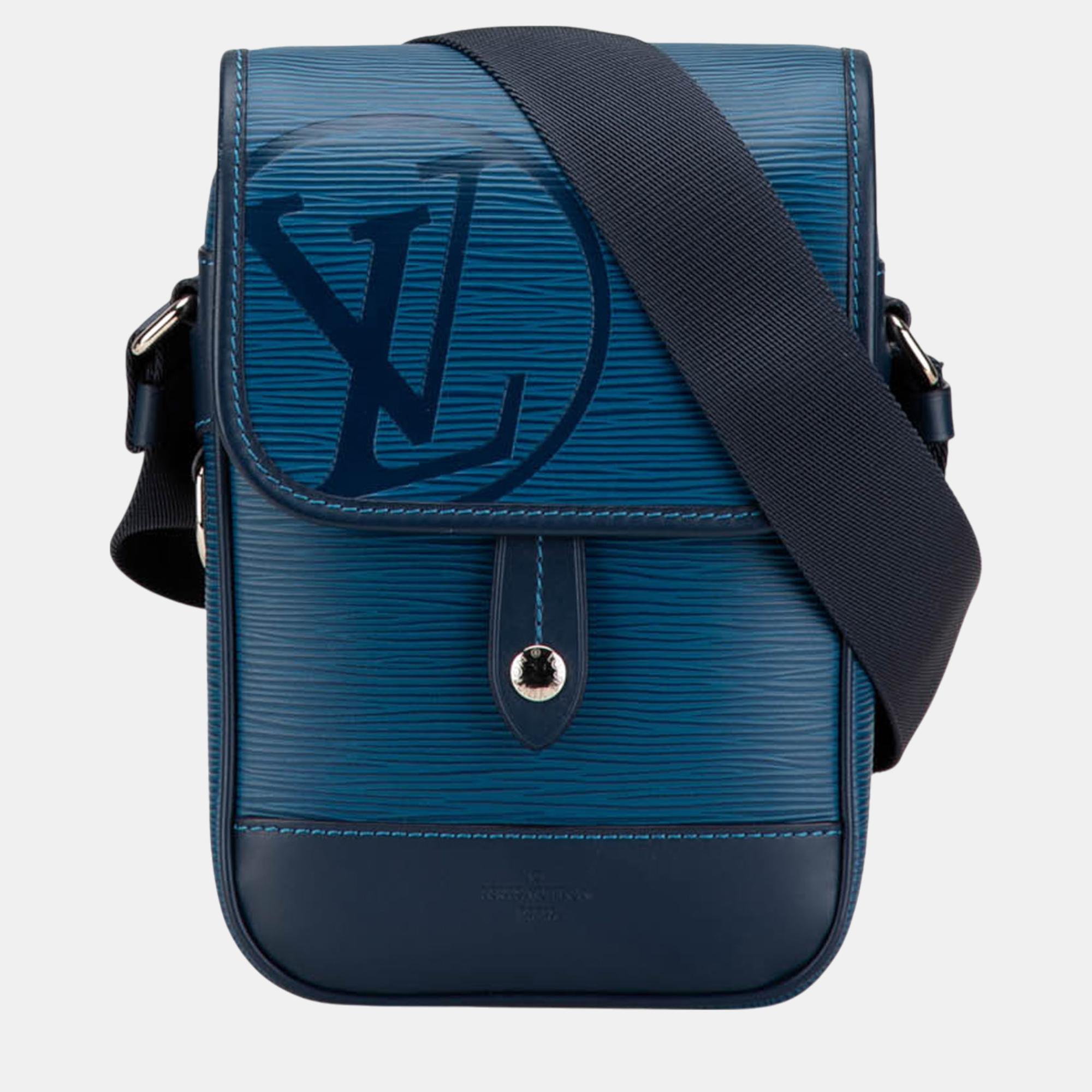 

Louis Vuitton Blue Epi Downtown Messenger BB