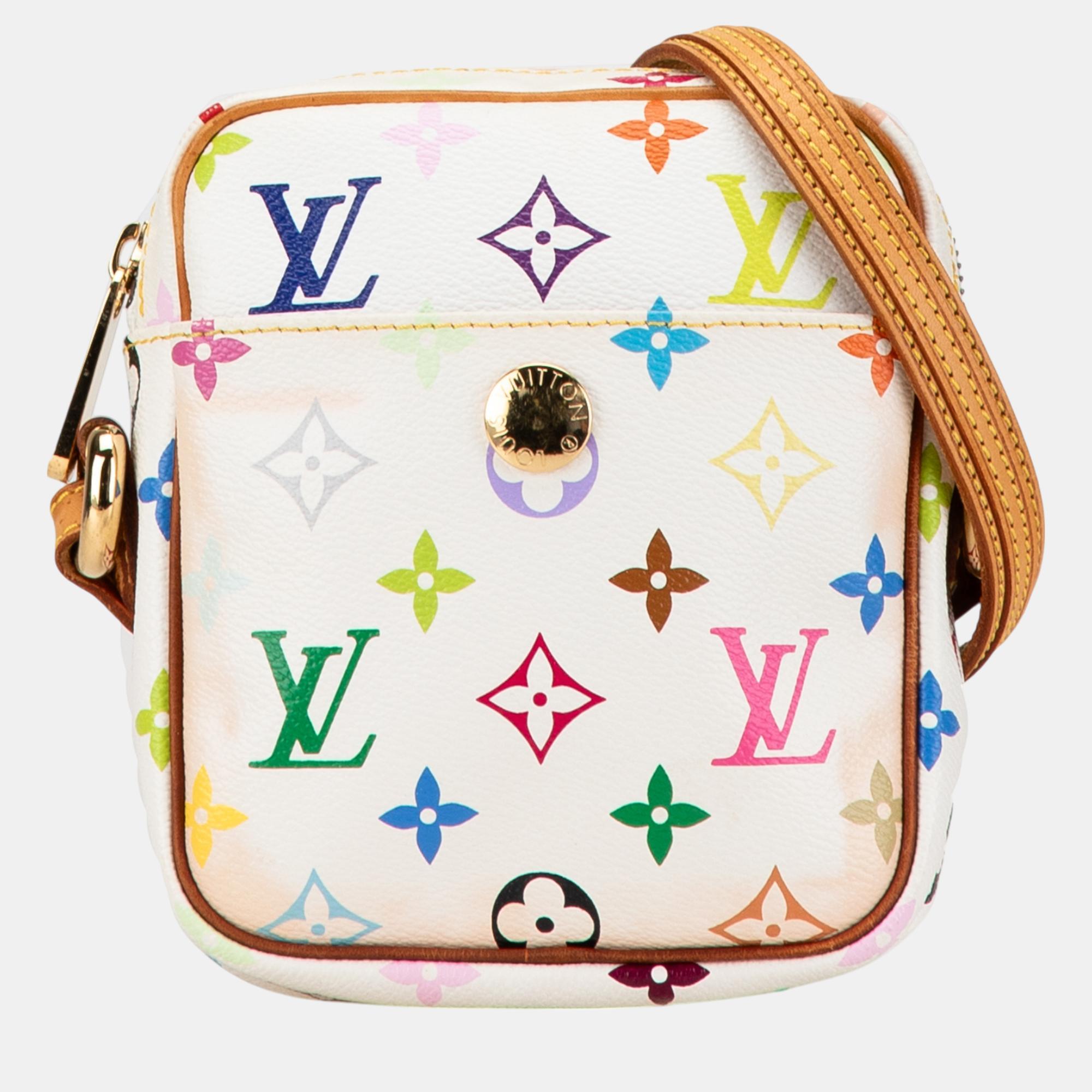 

Louis Vuitton White Monogram Multicolore Rift