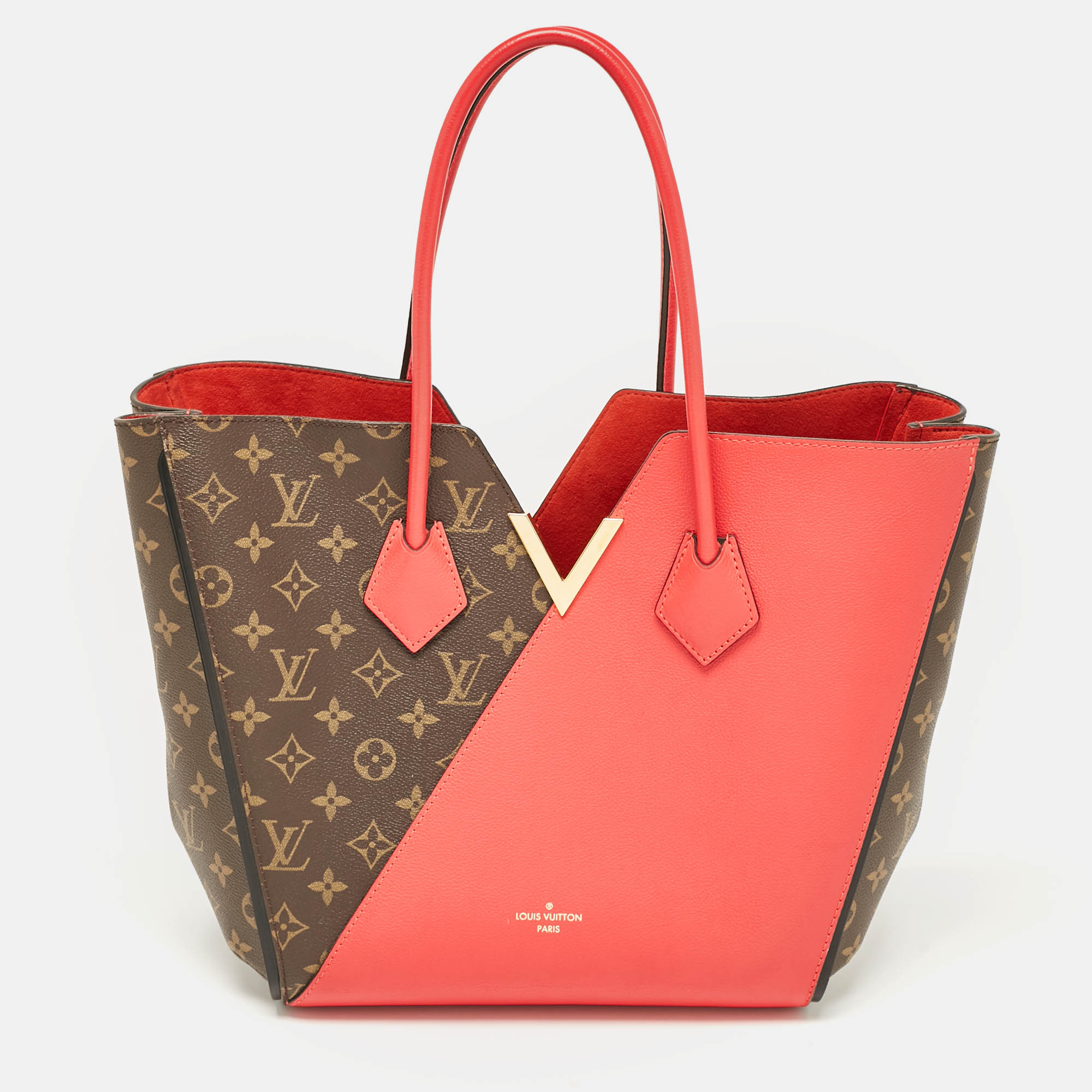 

Louis Vuitton Cherry Monogram Canvas and Leather Kimono Bag, Red