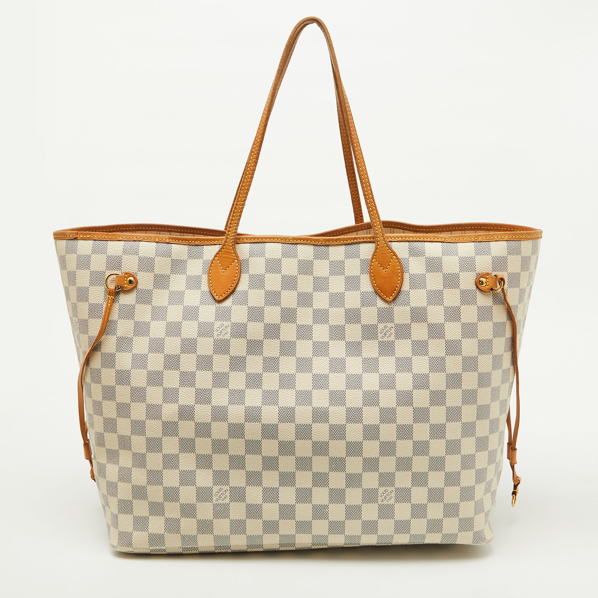 

Louis Vuitton Damier Azur Canvas Neverfull GM Bag, White