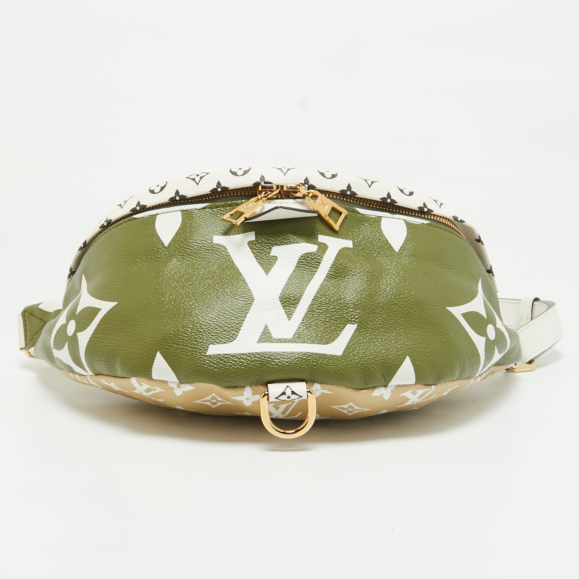 Louis Vuitton Khaki Green/Beige and White Monogram Giant Canvas Bum Bag 