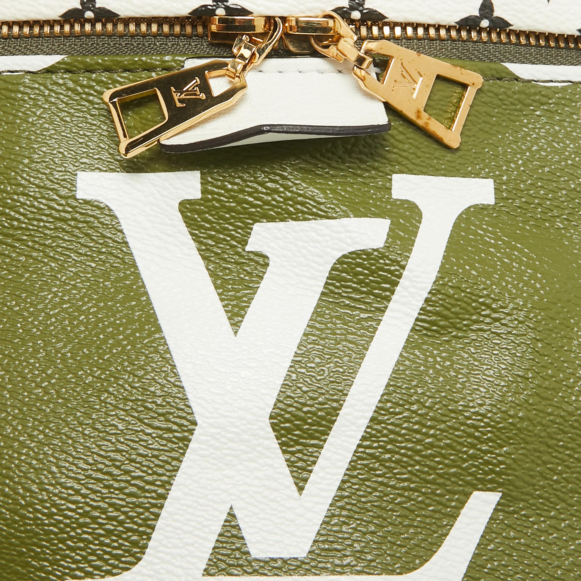 Louis Vuitton Khaki Green/Beige and White Monogram Giant Canvas Bum Bag 