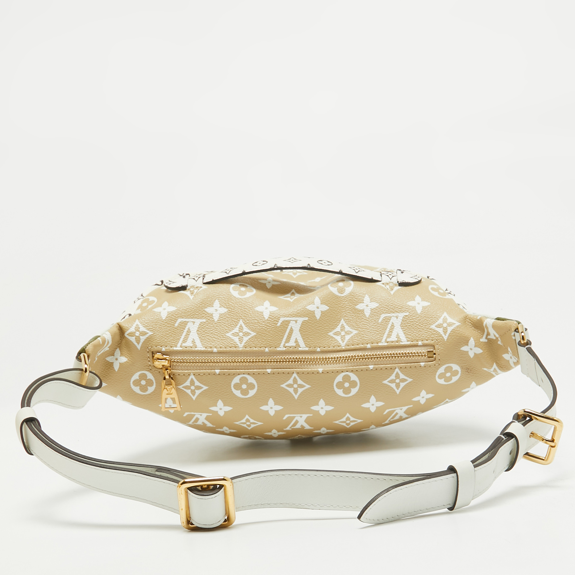 Louis Vuitton Khaki Green/Beige and White Monogram Giant Canvas Bum Bag 