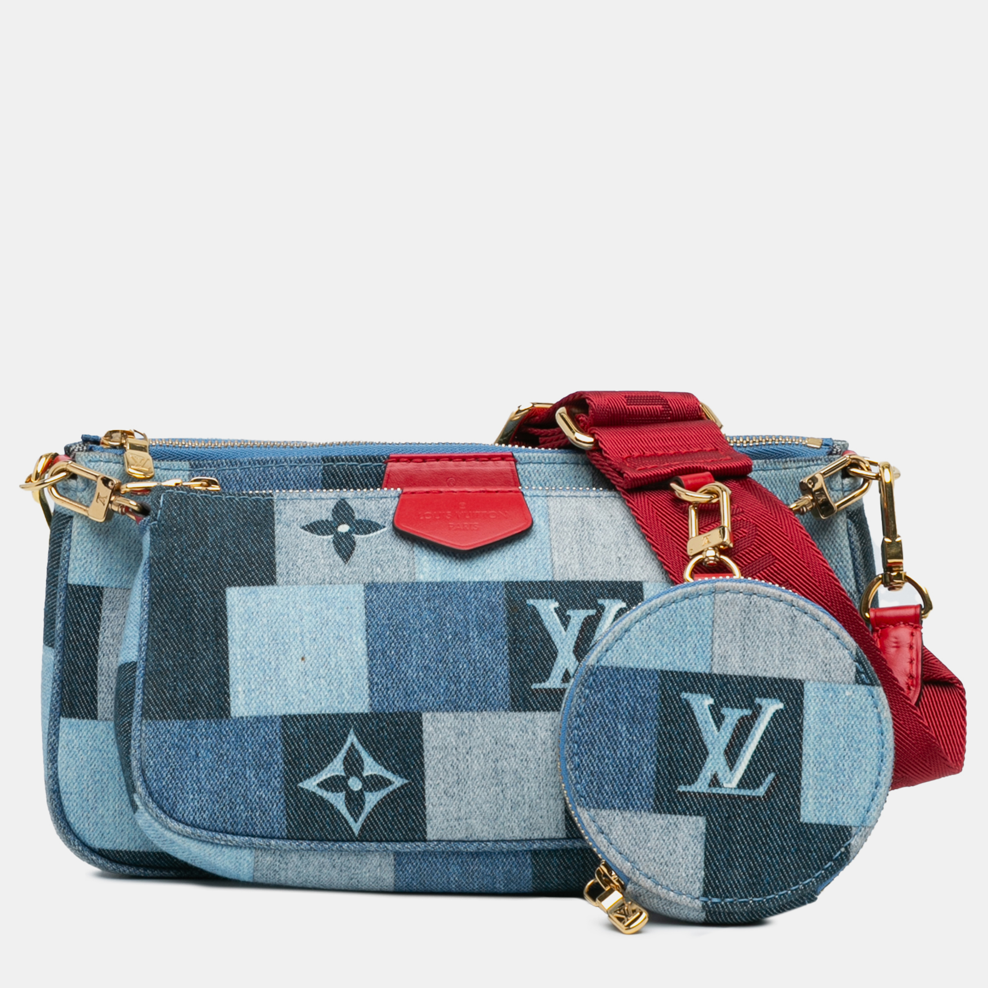 

Louis Vuitton Blue Monogram Denim Patchwork Multi Pochette Accessoires