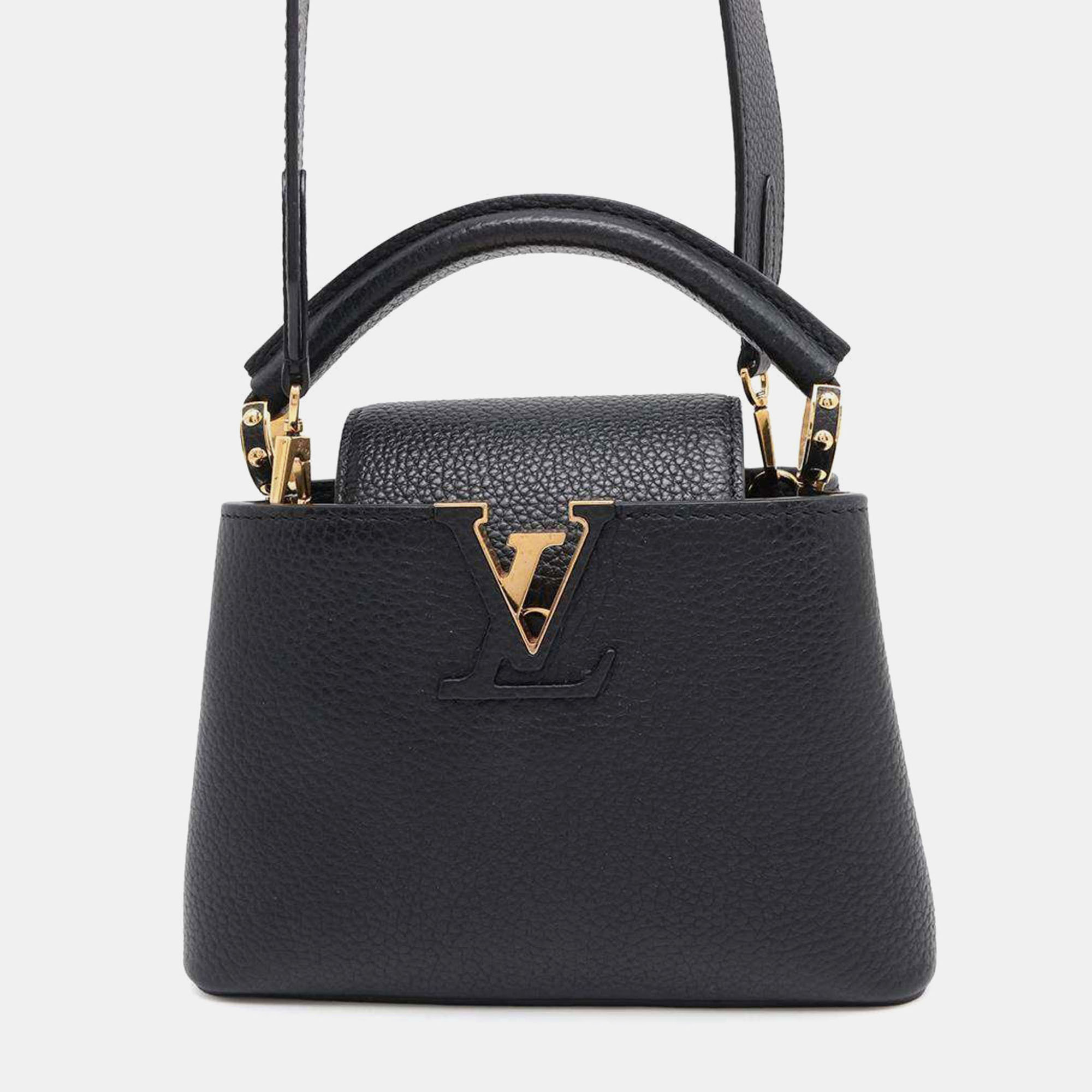 

Louis Vuitton Handbag Taurillon Leather Capucines Mini Black