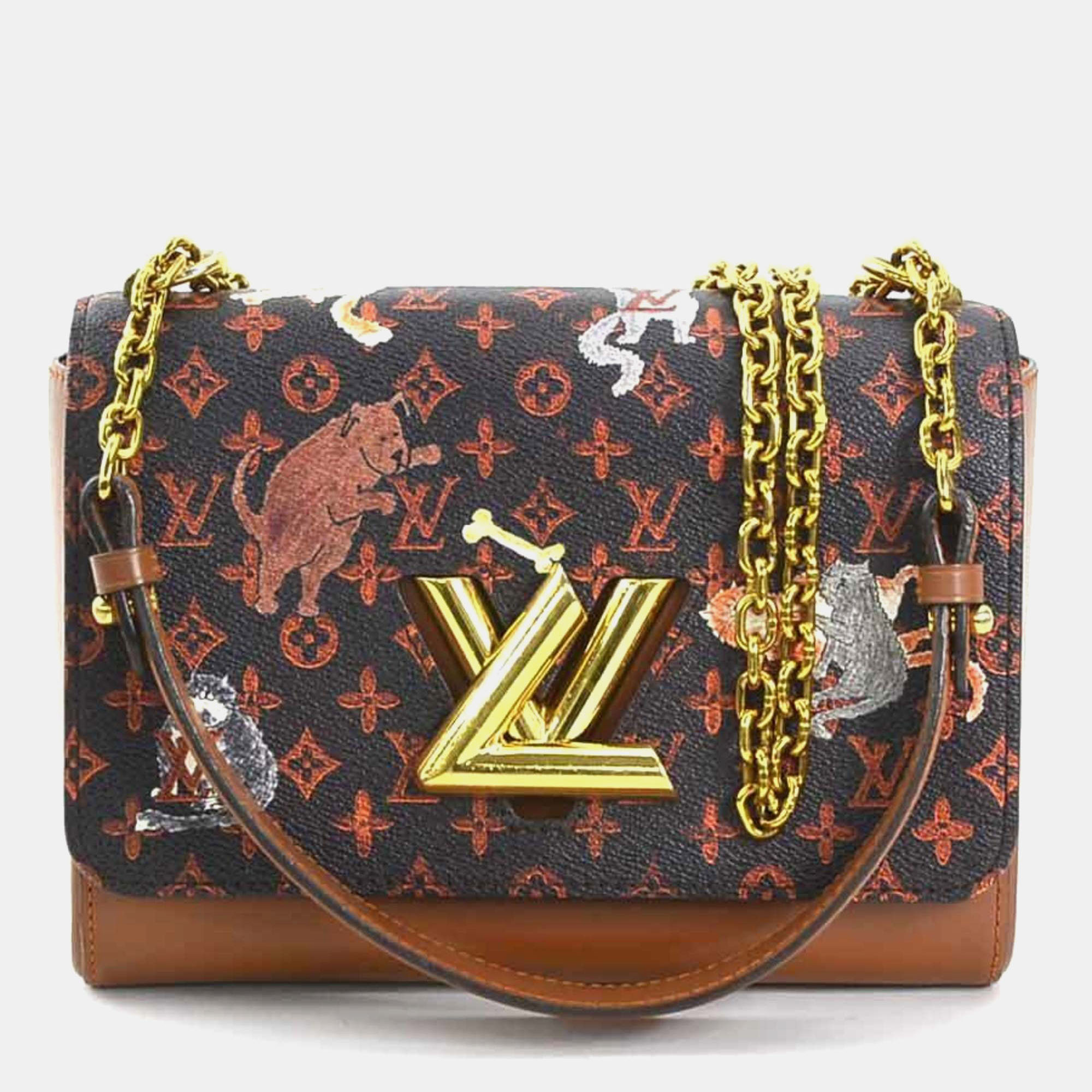 

Louis Vuitton Shoulder Bag Catgram Twist Mm Monogram Canvas Brown