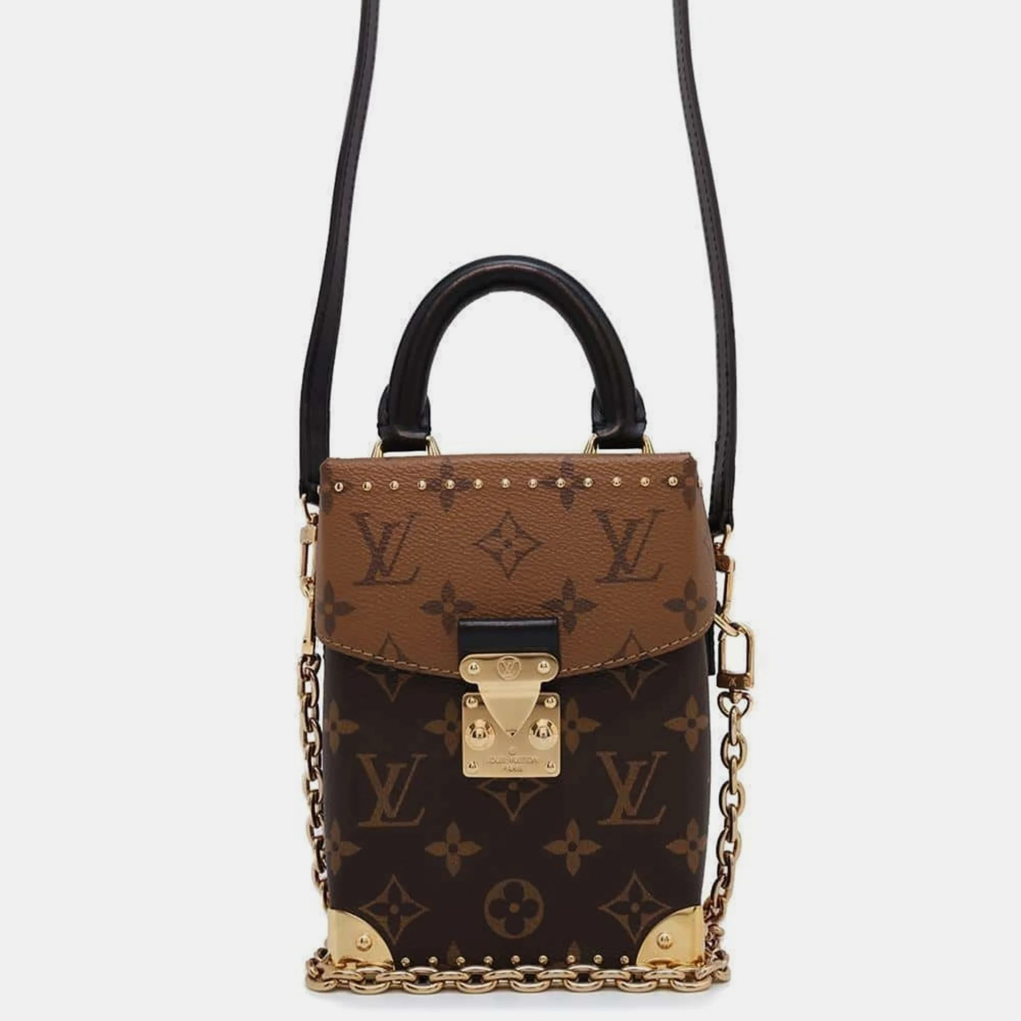 

Louis Vuitton Monogram Reverse Camera Box Shoulder Bag, Brown