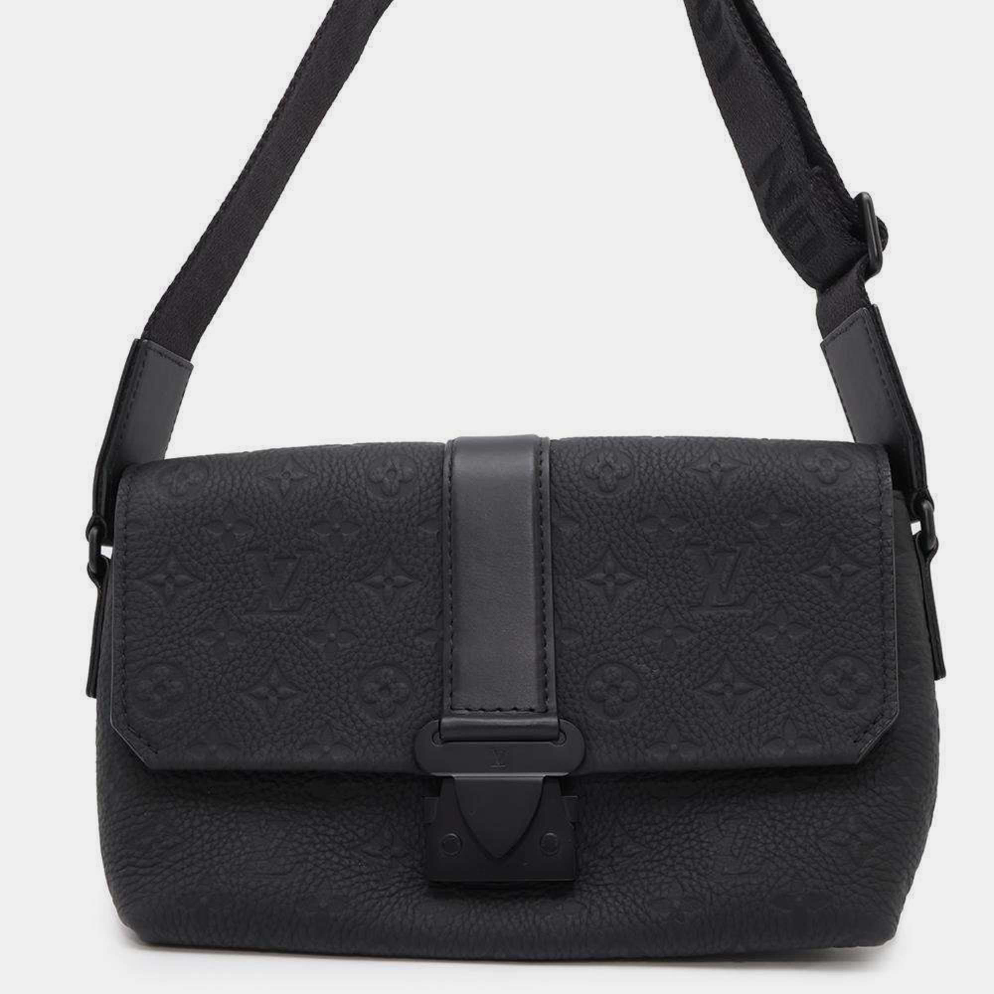 

Louis Vuitton Black Monogram Taurillon Shoulder Bag