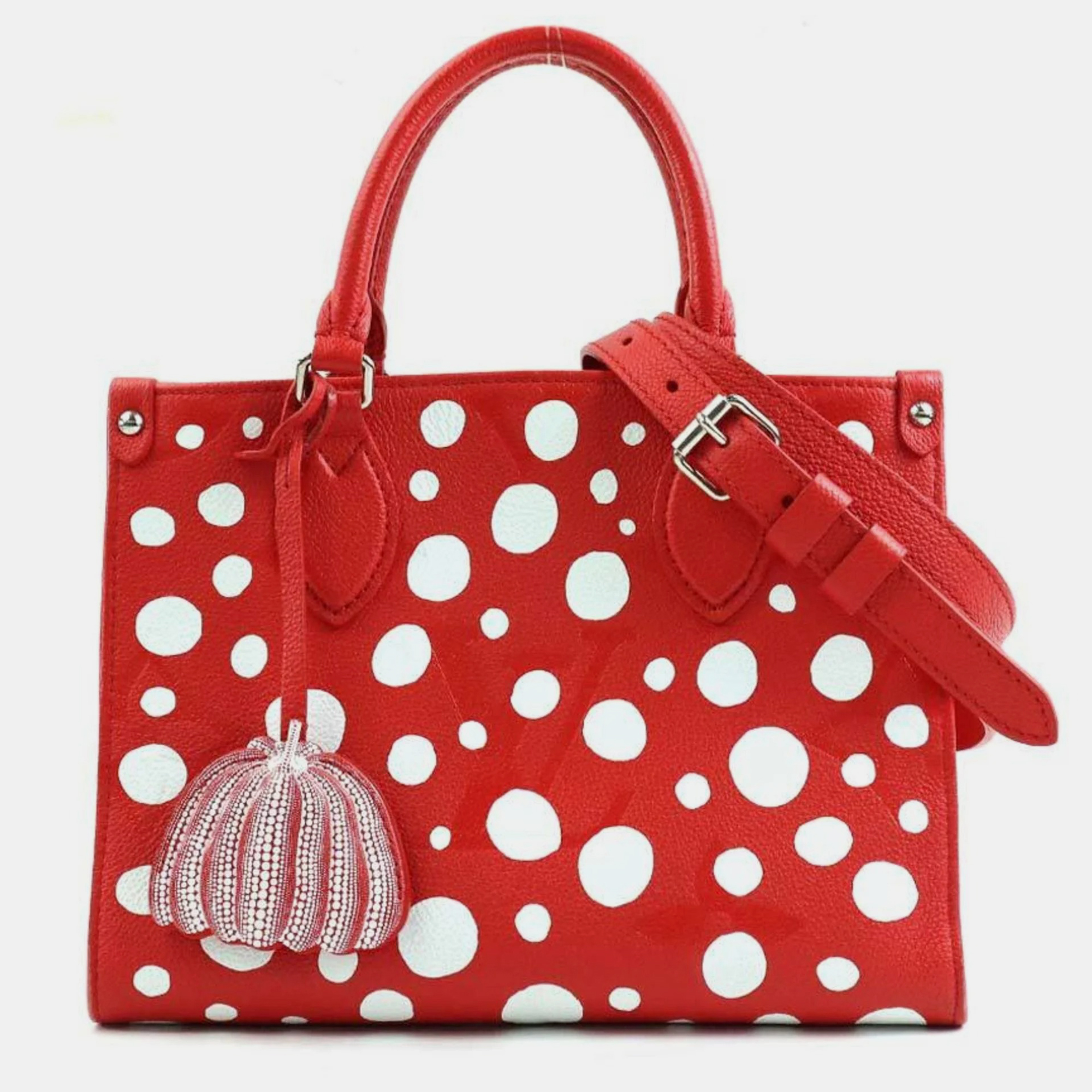 

Louis Vuitton Monogram Empreinte Yayoi Kusama OnTheGo PM Shoulder Bag, Red