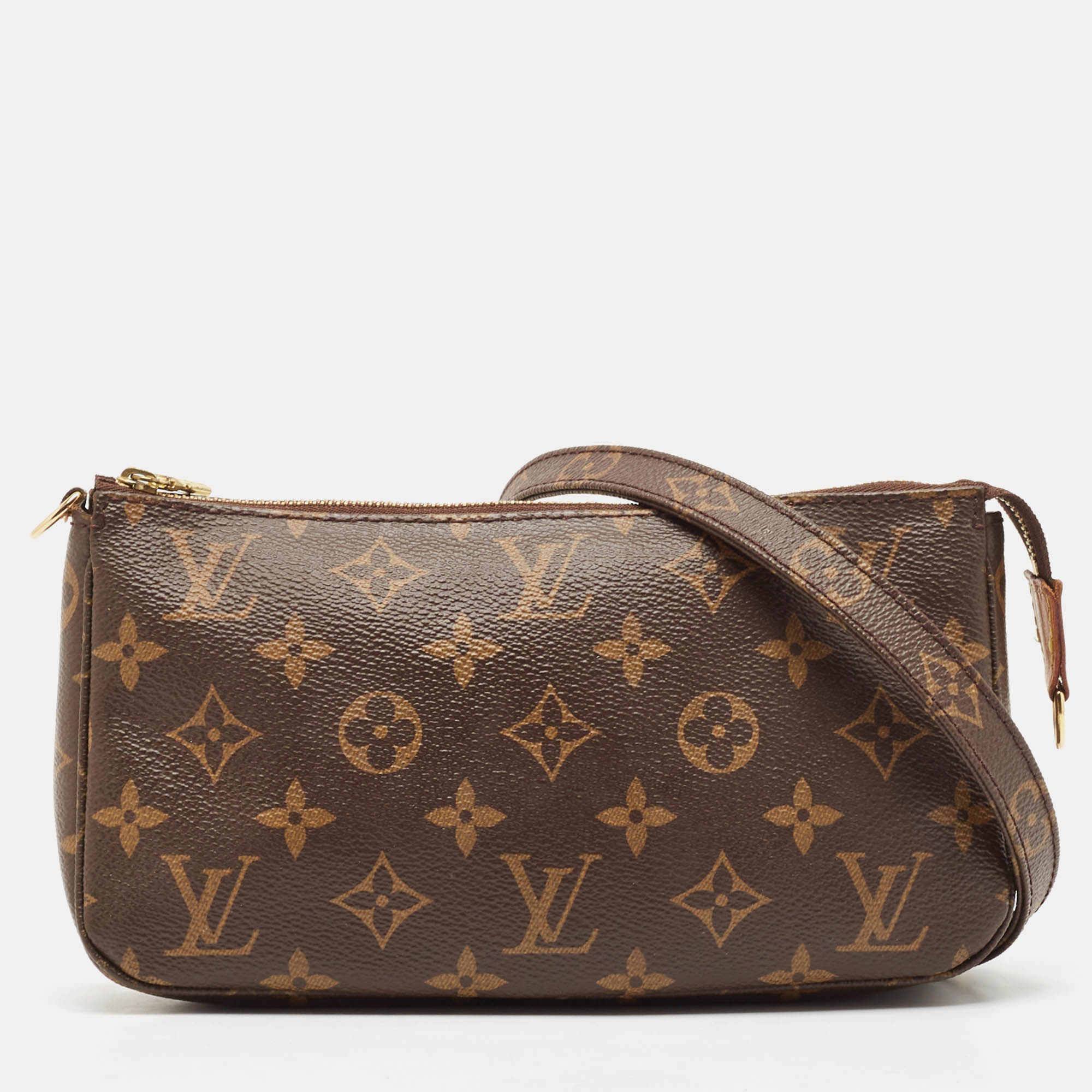 

Louis Vuitton Monogram Canvas Pochette Accessoires Bag, Brown