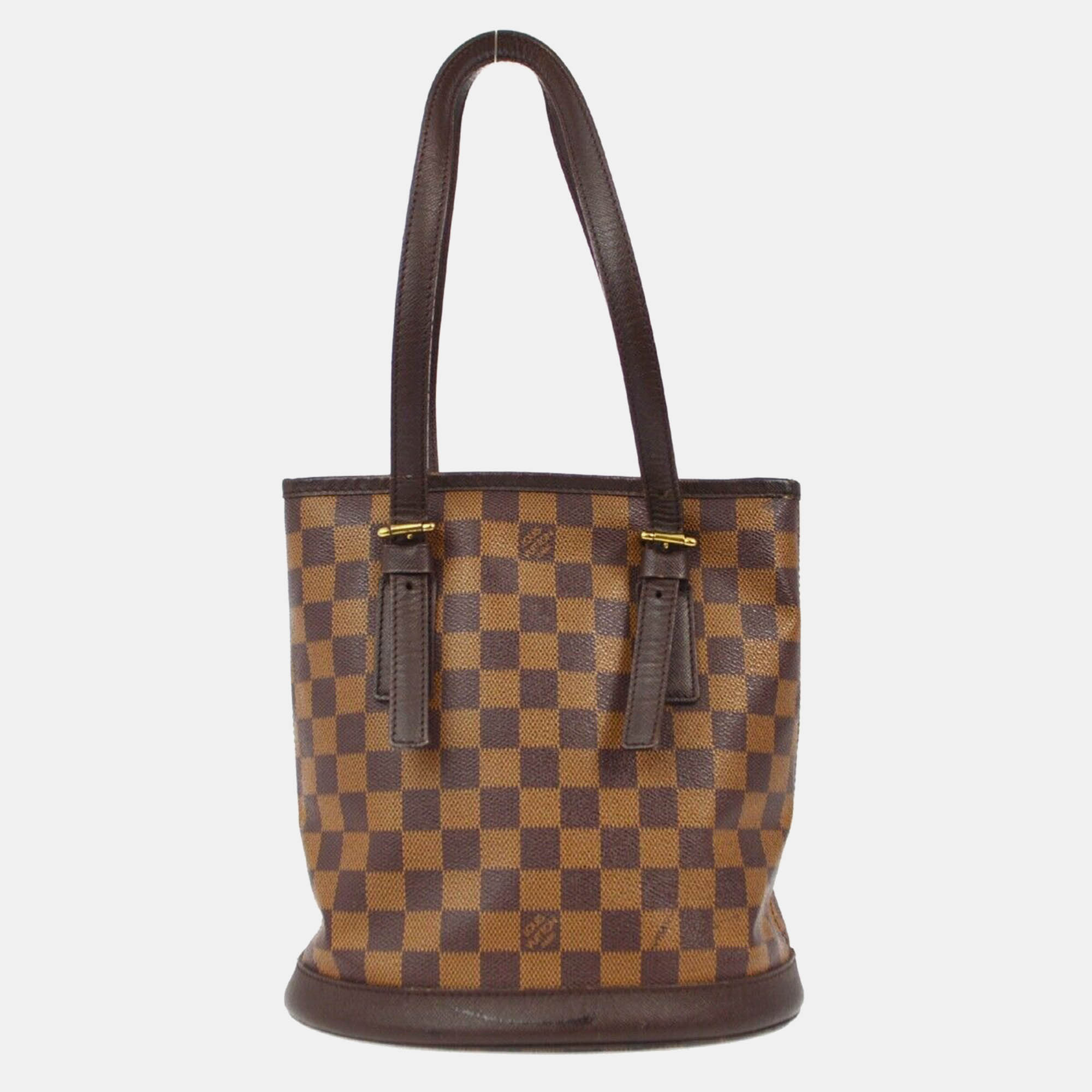 

Louis Vuitton Brown Damier Ebene Canvas Marais Tote Bag