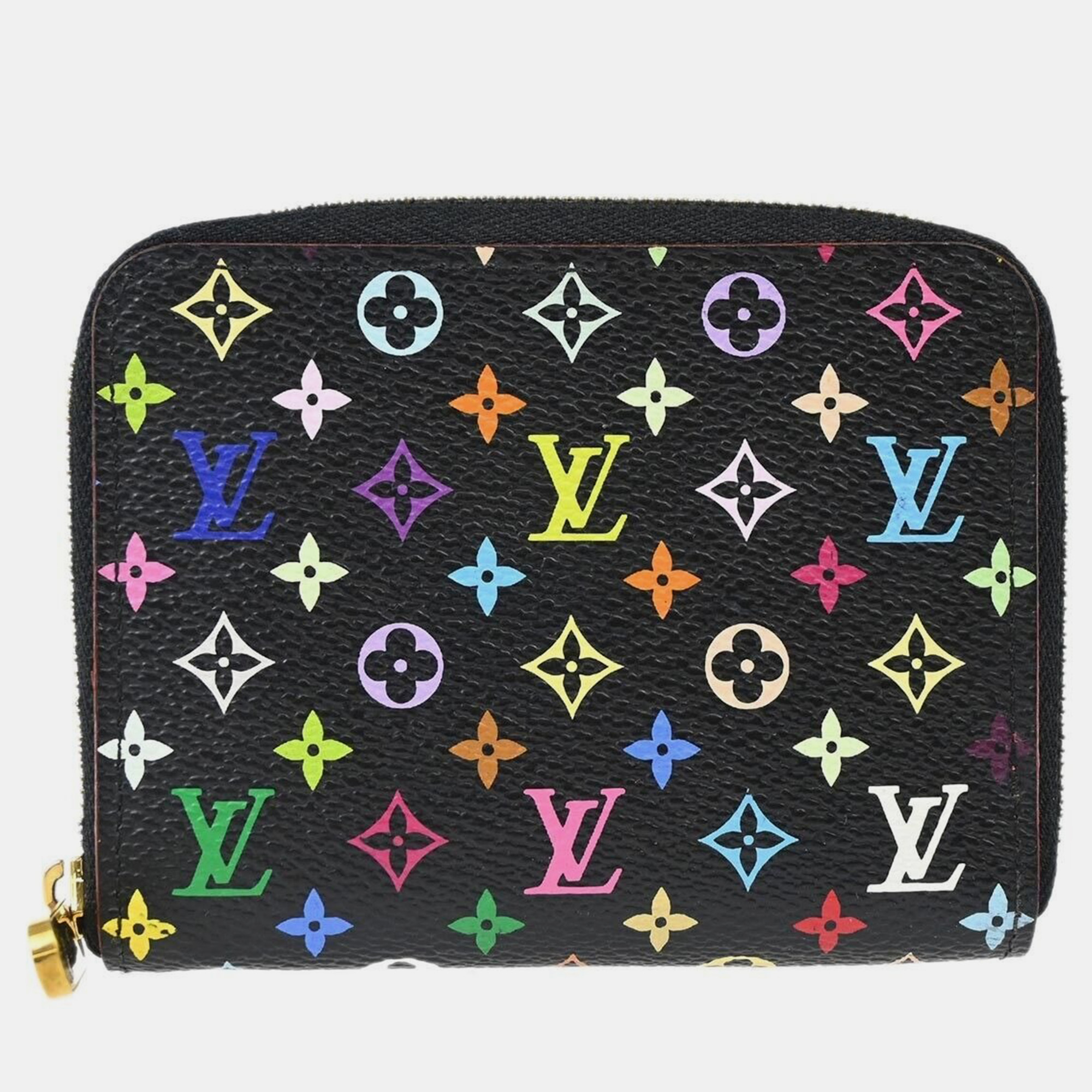 

Louis Vuitton Black Multicolor Canvas Zippy Coin Purse Wallet