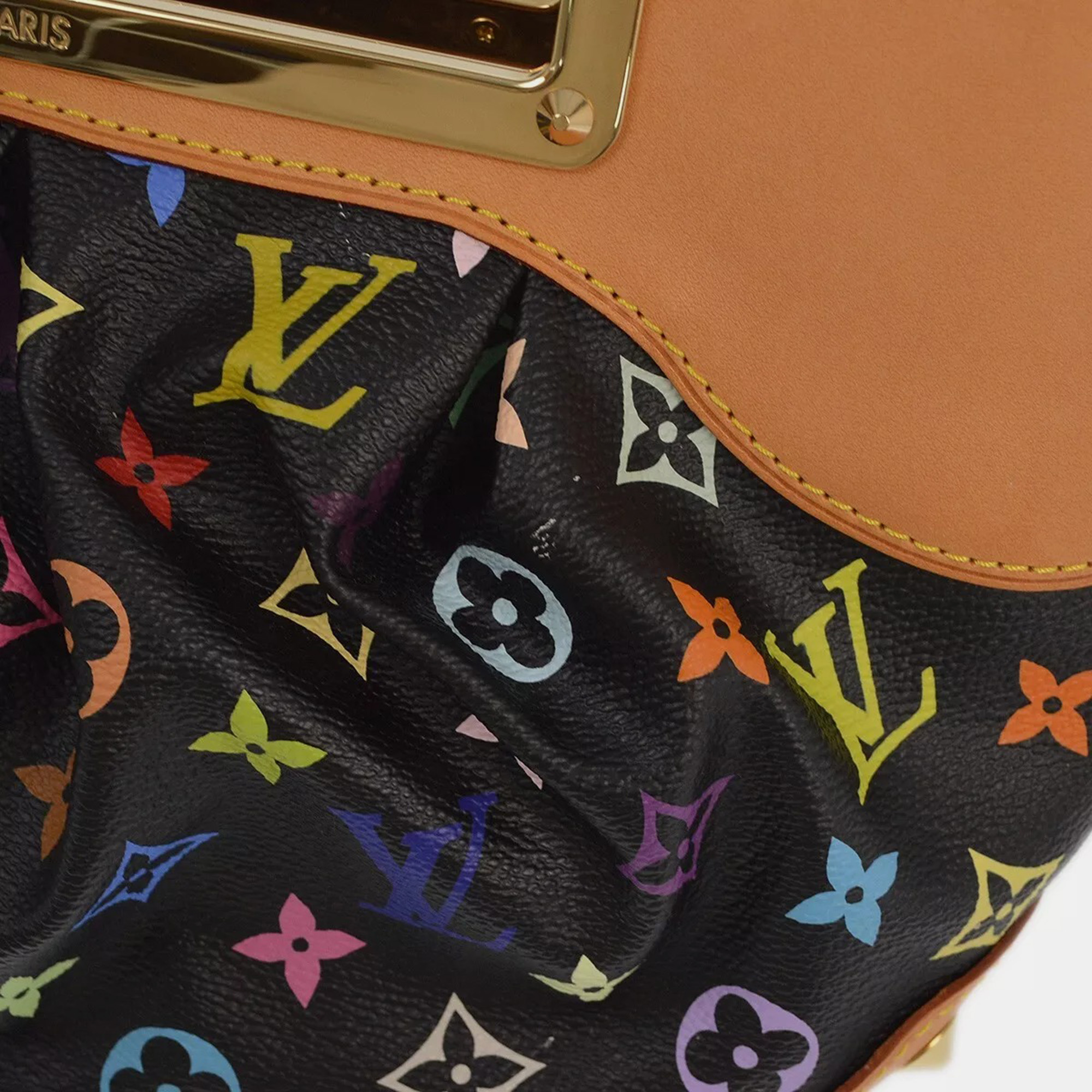 Louis Vuitton Black Monogram Multicolor Judy PM Shoulder Bag 
