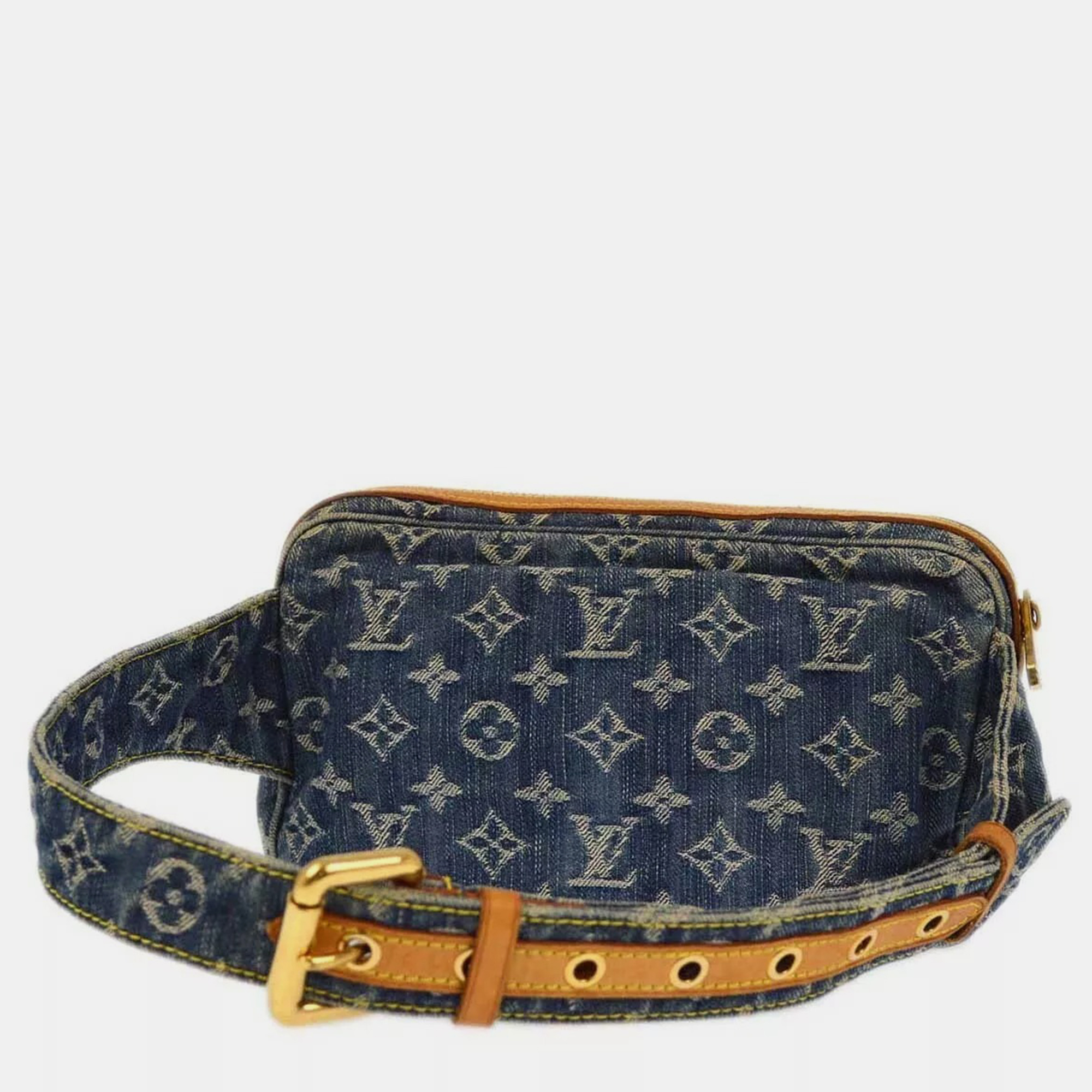Louis Vuitton Blue Monogram Denim Bum Bag Waist Pouch 