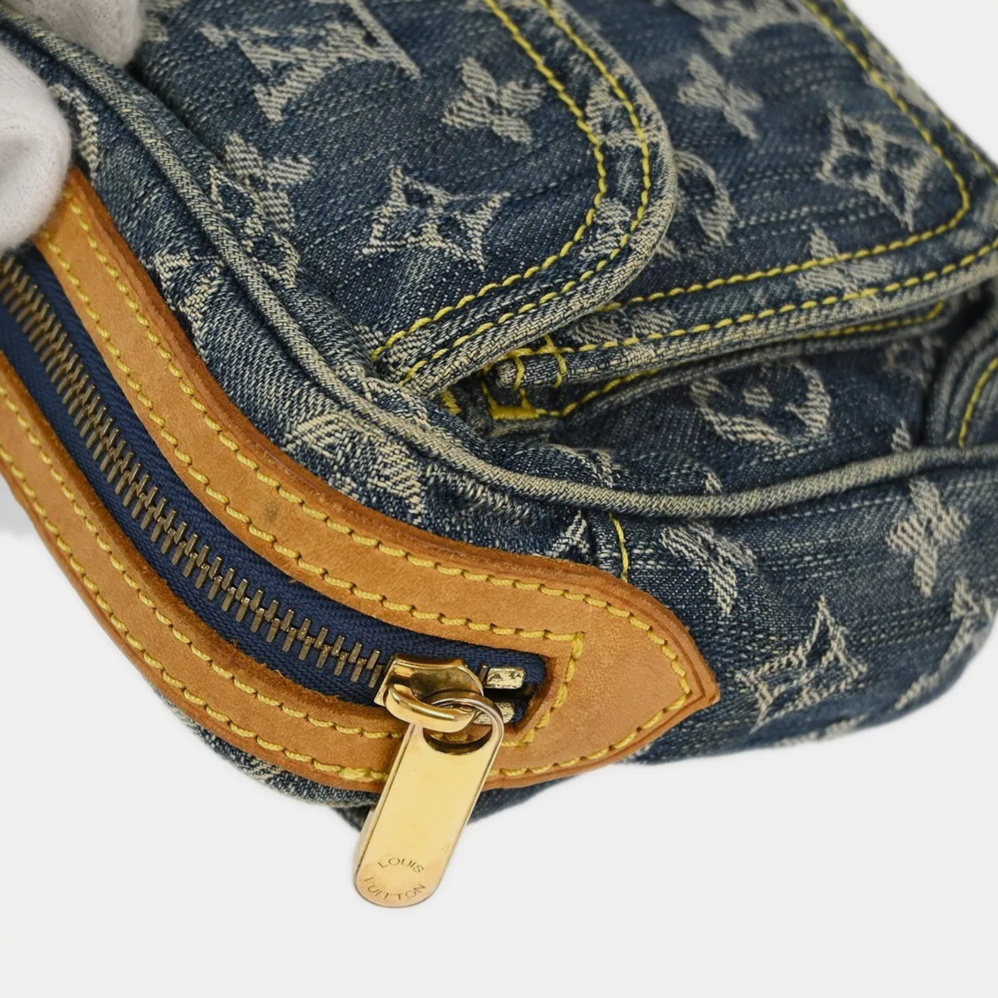 Louis Vuitton Blue Monogram Denim Bum Bag Waist Pouch 