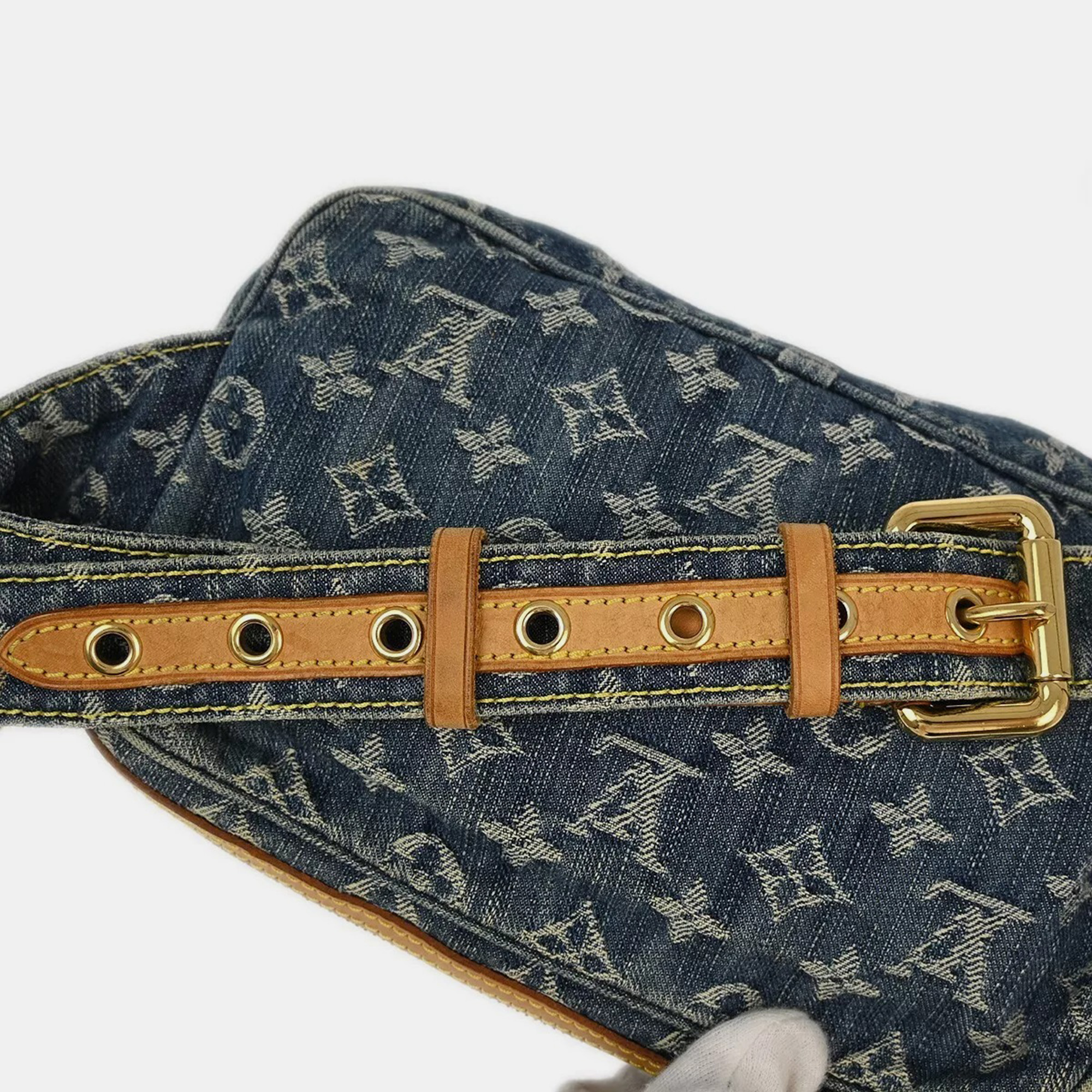 Louis Vuitton Blue Monogram Denim Bum Bag Waist Pouch 