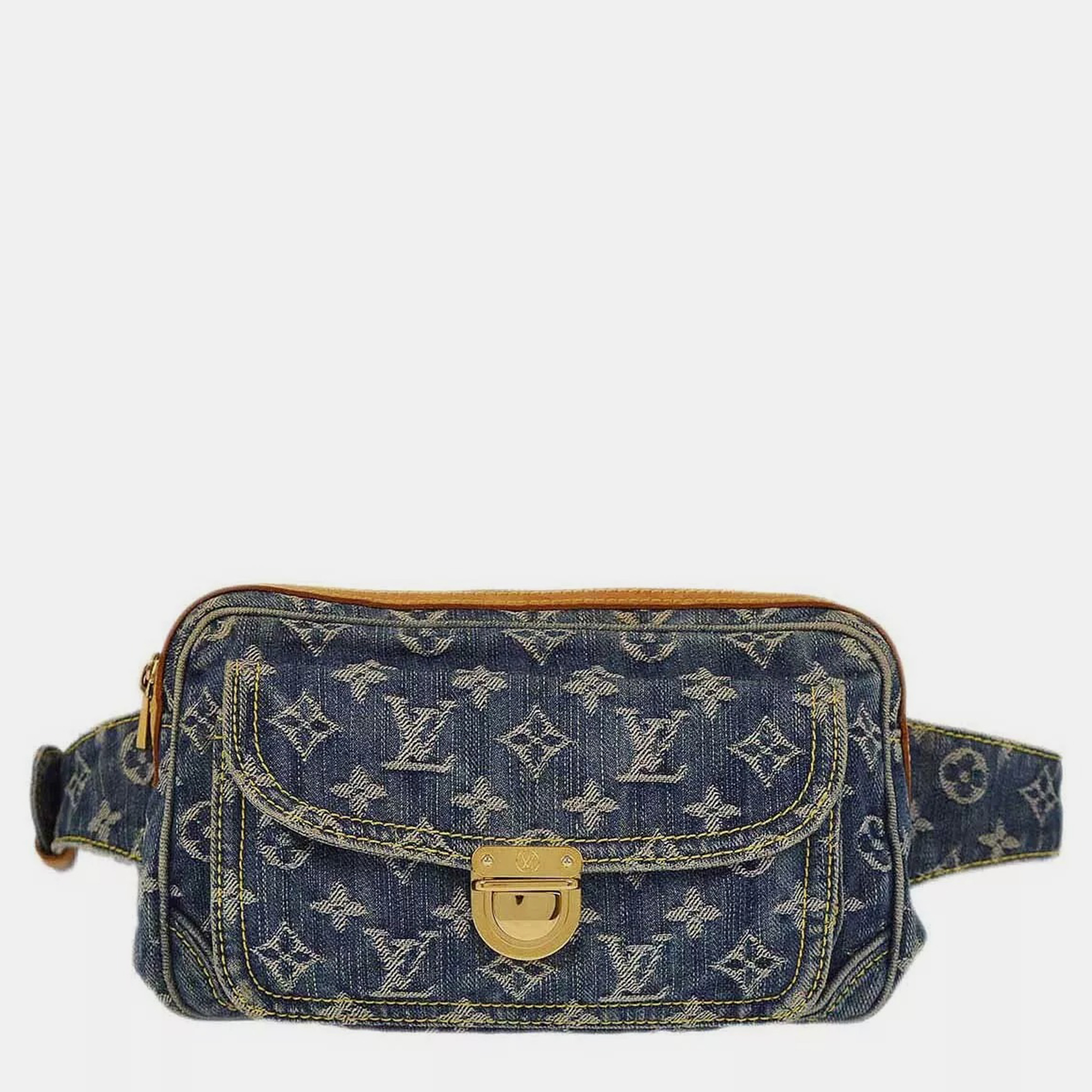 Louis Vuitton Blue Monogram Denim Bum Bag Waist Pouch 