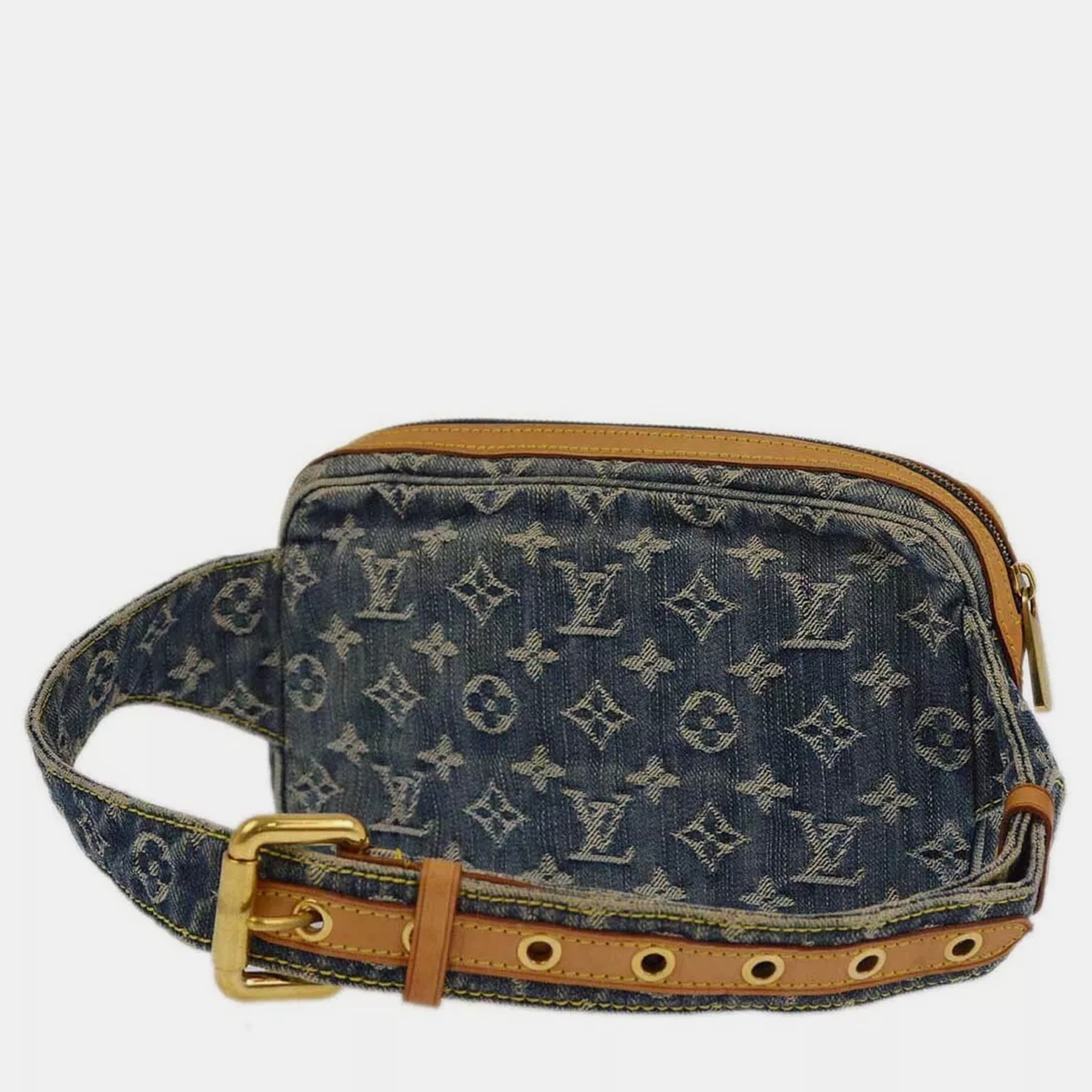 Louis Vuitton Blue Monogram Denim Bum Bag Waist Pouch 