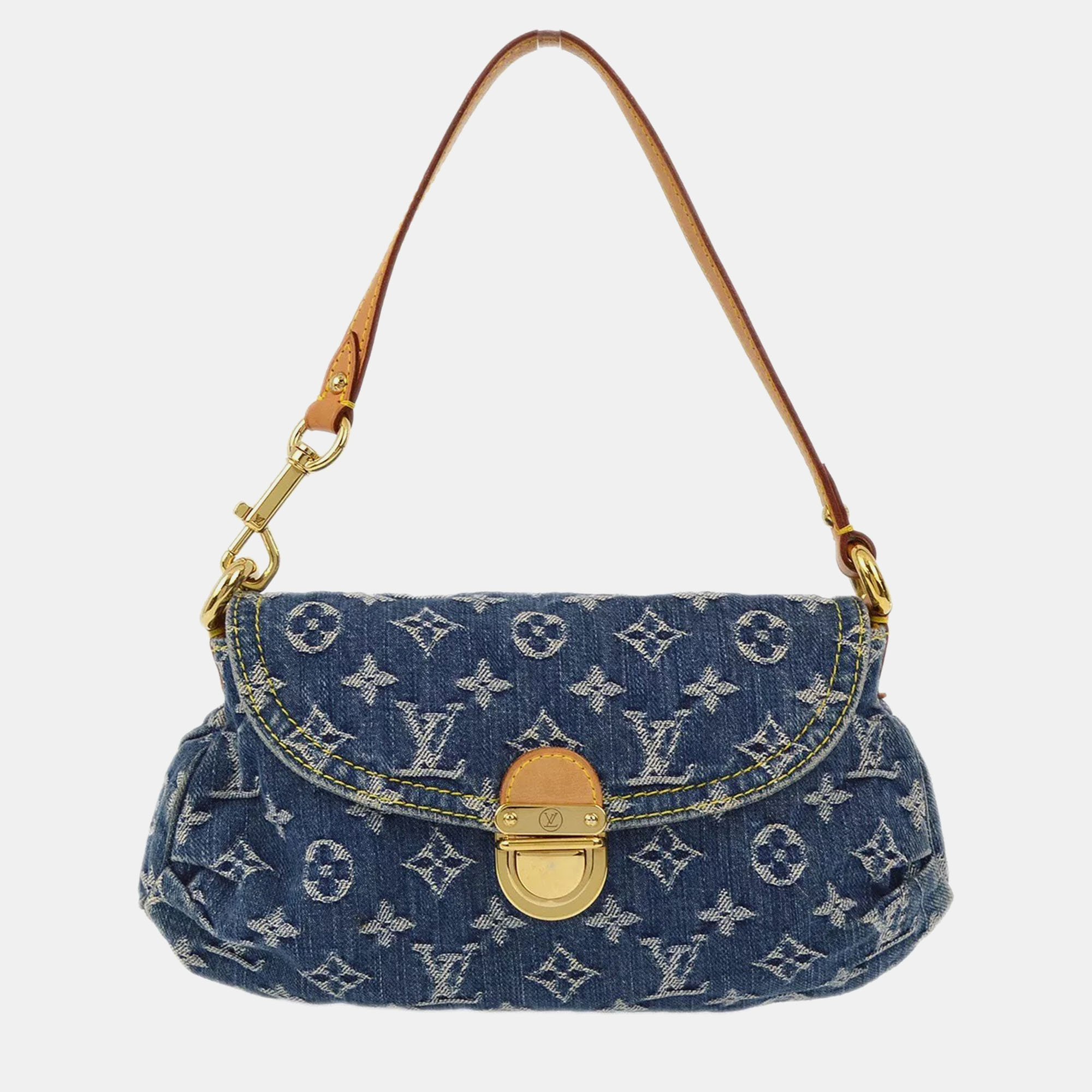 

Louis Vuitton Blue Monogram Denim and Vachetta Leather Mini Pleaty Shoulder Bag