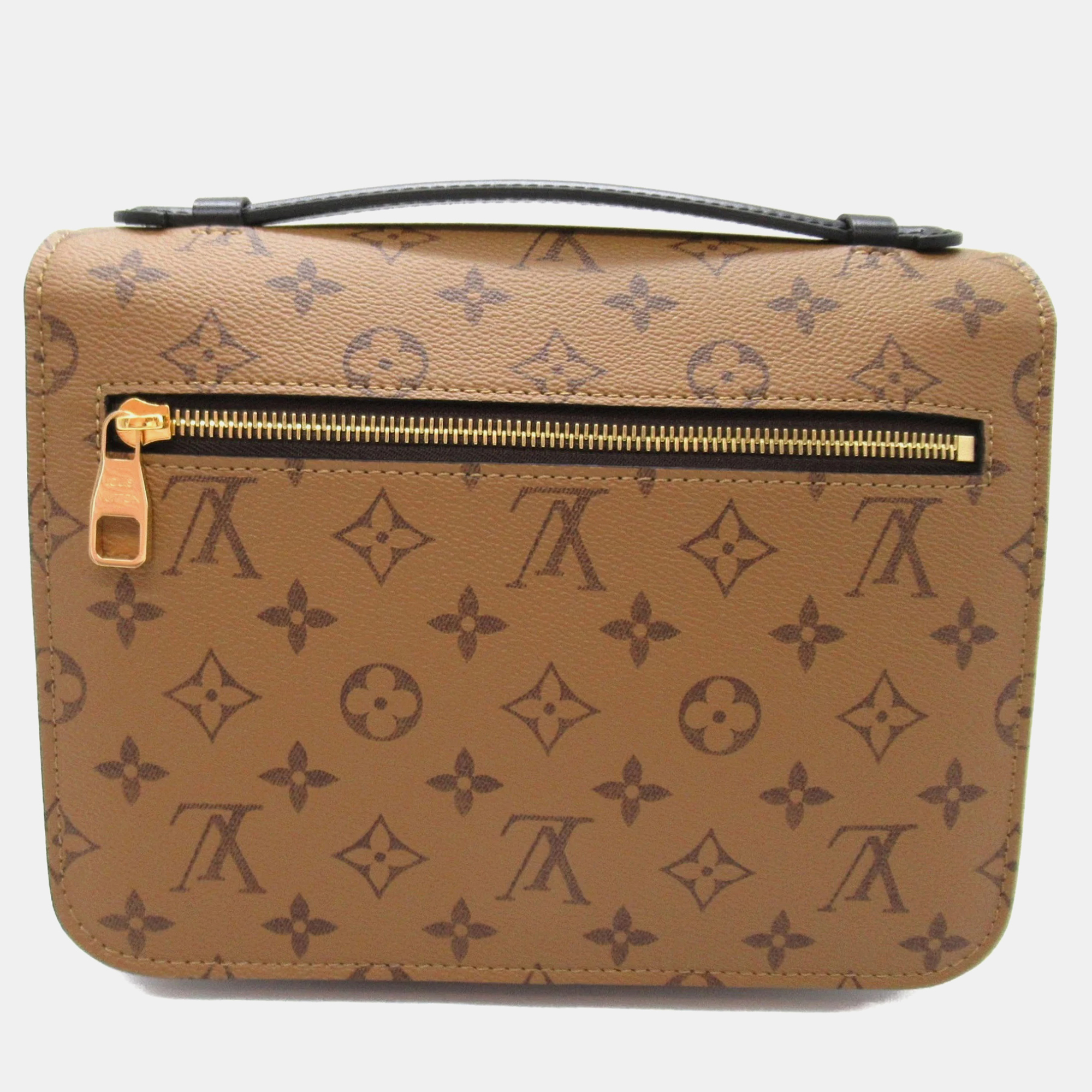 Louis Vuitton Brown Monogram Canvas Reverse Pochette Metis MM Shoulder Bag 