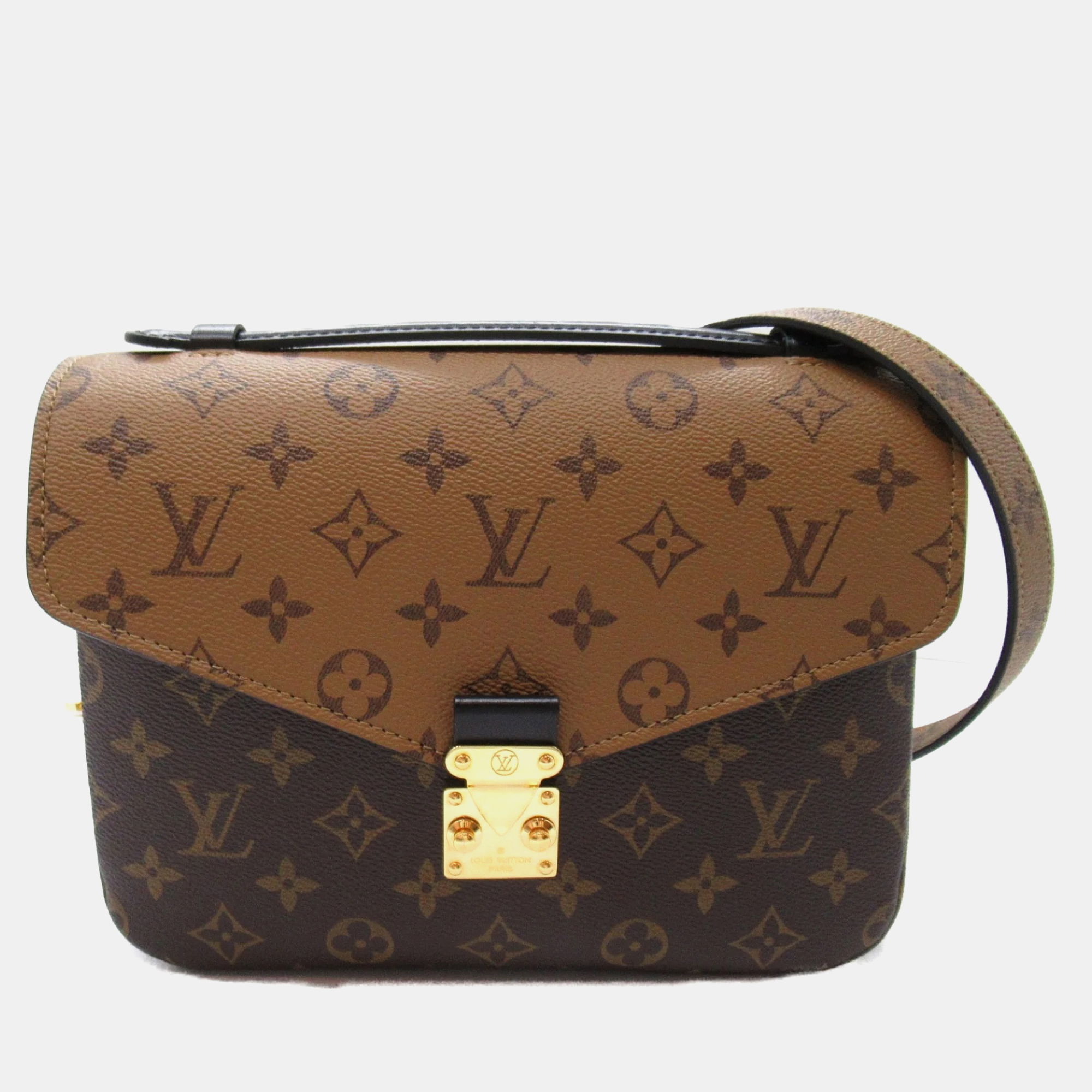 Louis Vuitton Brown Monogram Canvas Reverse Pochette Metis MM Shoulder Bag 