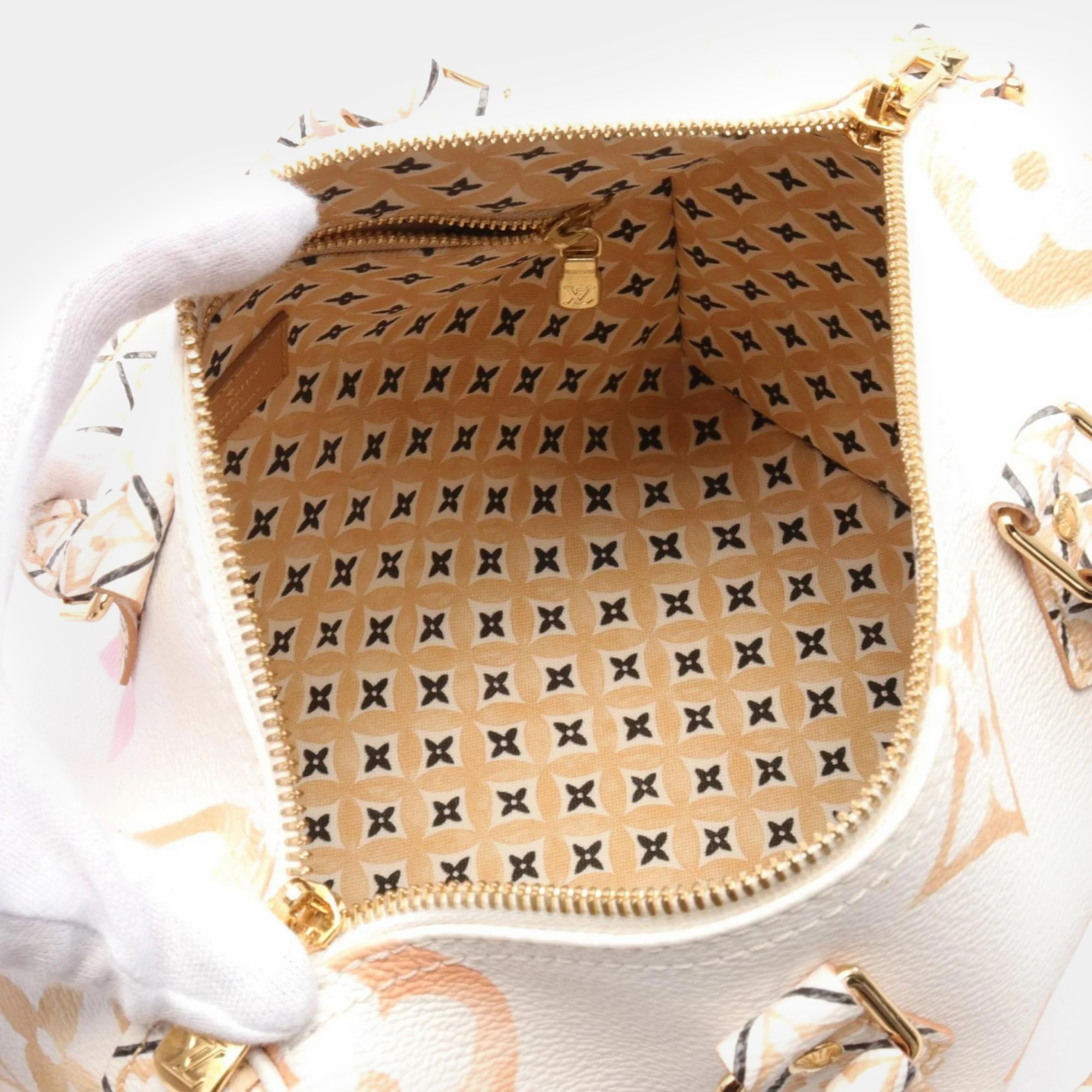 Louis Vuitton White Multicolor Monogram Canvas By The Pool Speedy Bandouliere 25 Handbag 