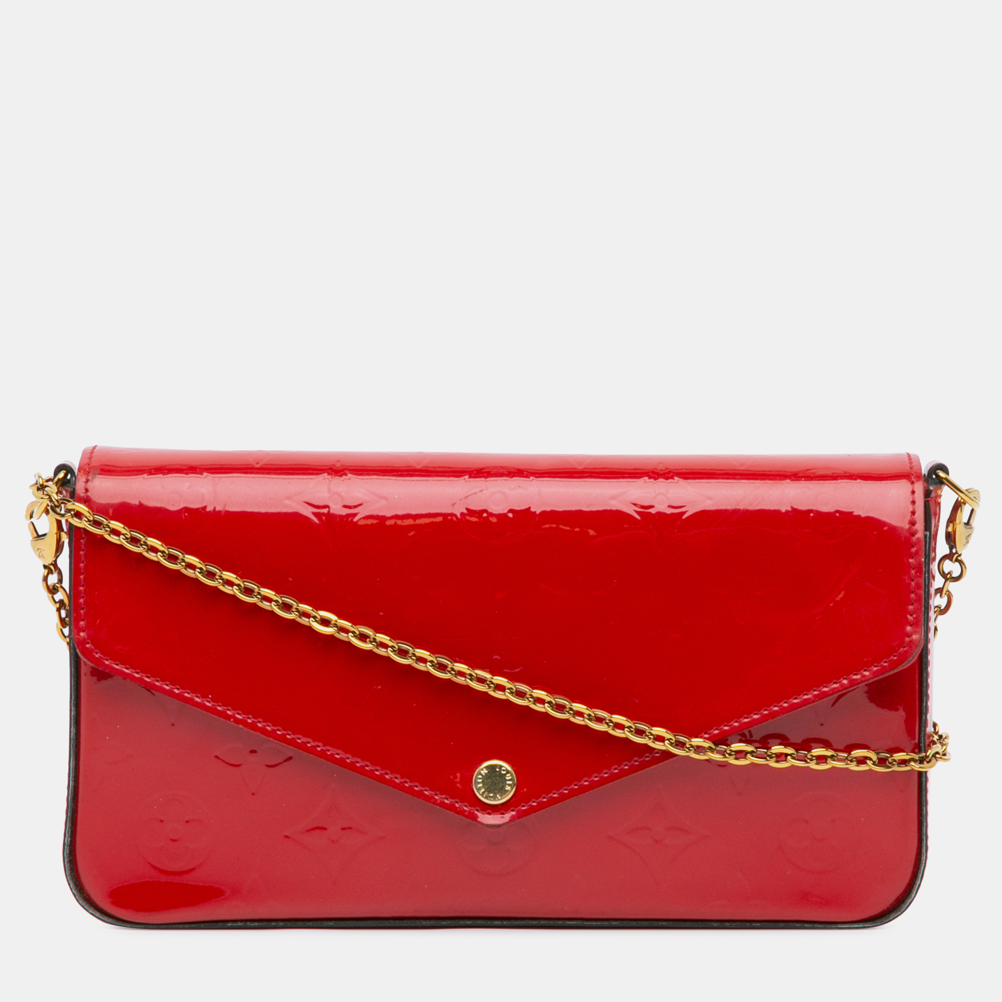 

Louis Vuitton Red Monogram Vernis Pochette Felicie