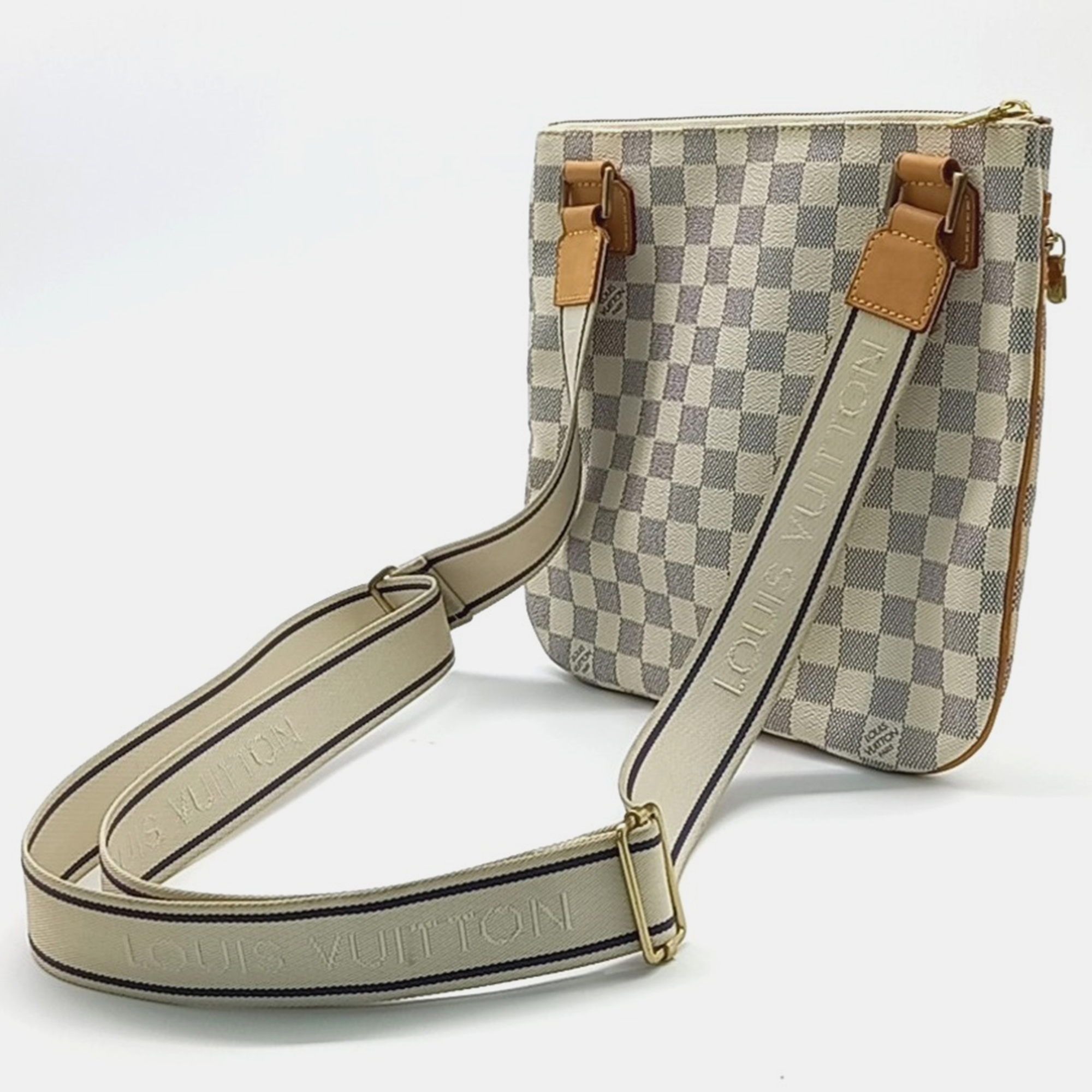Louis Vuitton Grey/white Damier Azur Pochette Bospore bag 