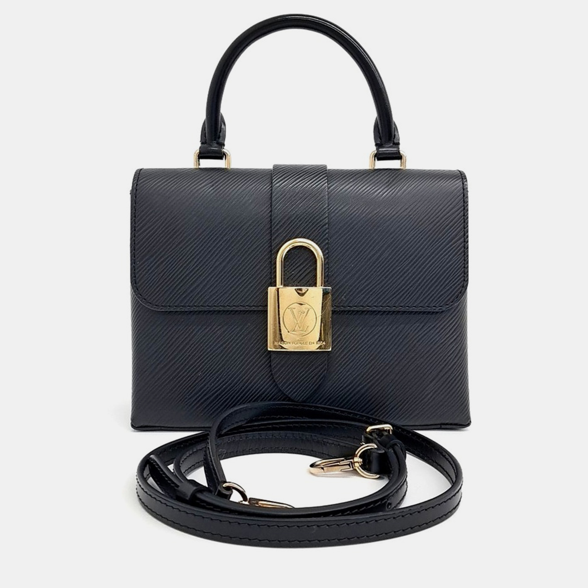 

Louis Vuitton Black Leather Epi Rocky BB Bag