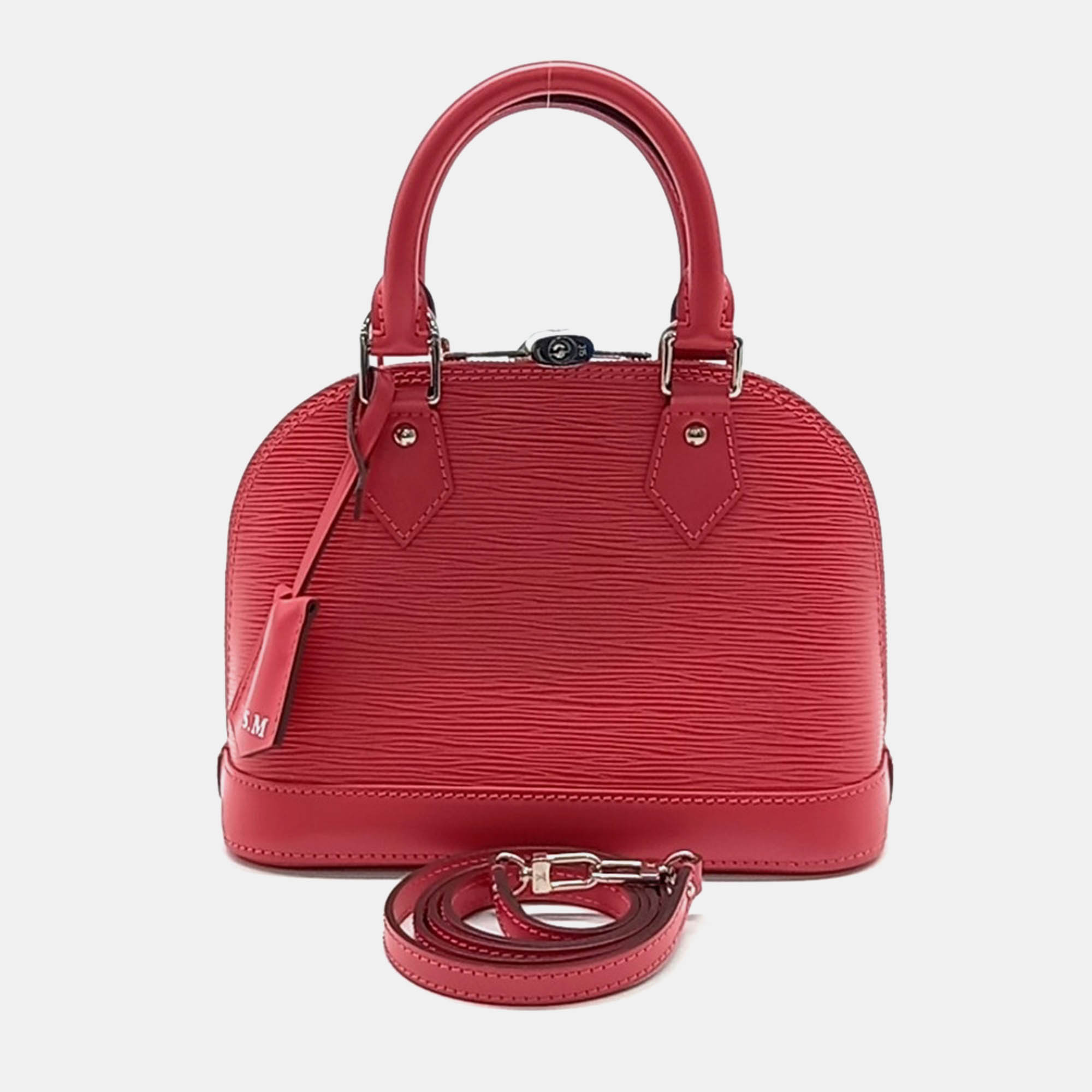 

Louis Vuitton Red Leather Epi Alma BB Bag