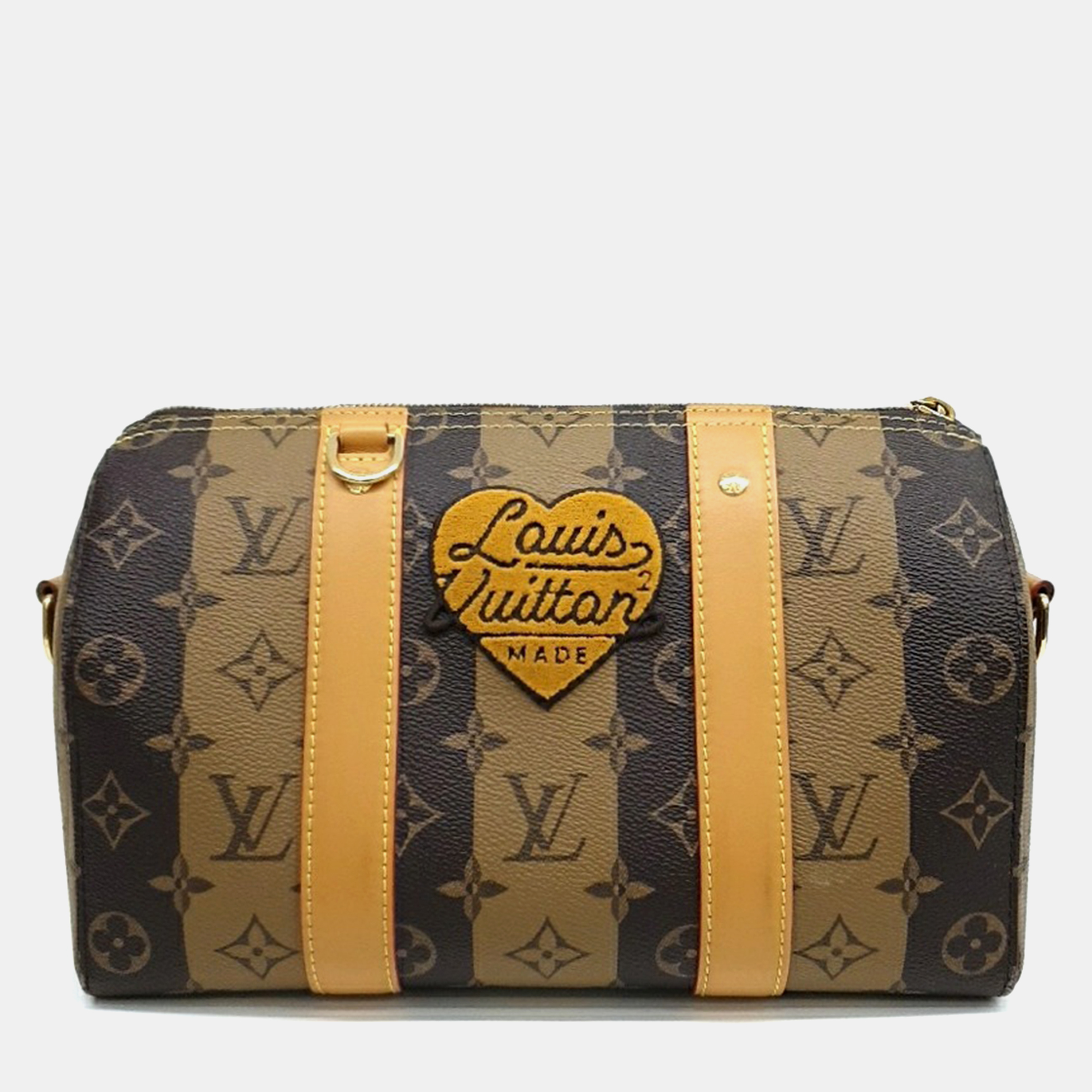 

Louis Vuitton Brown Coated Canvas Nigo City Keepall Bag