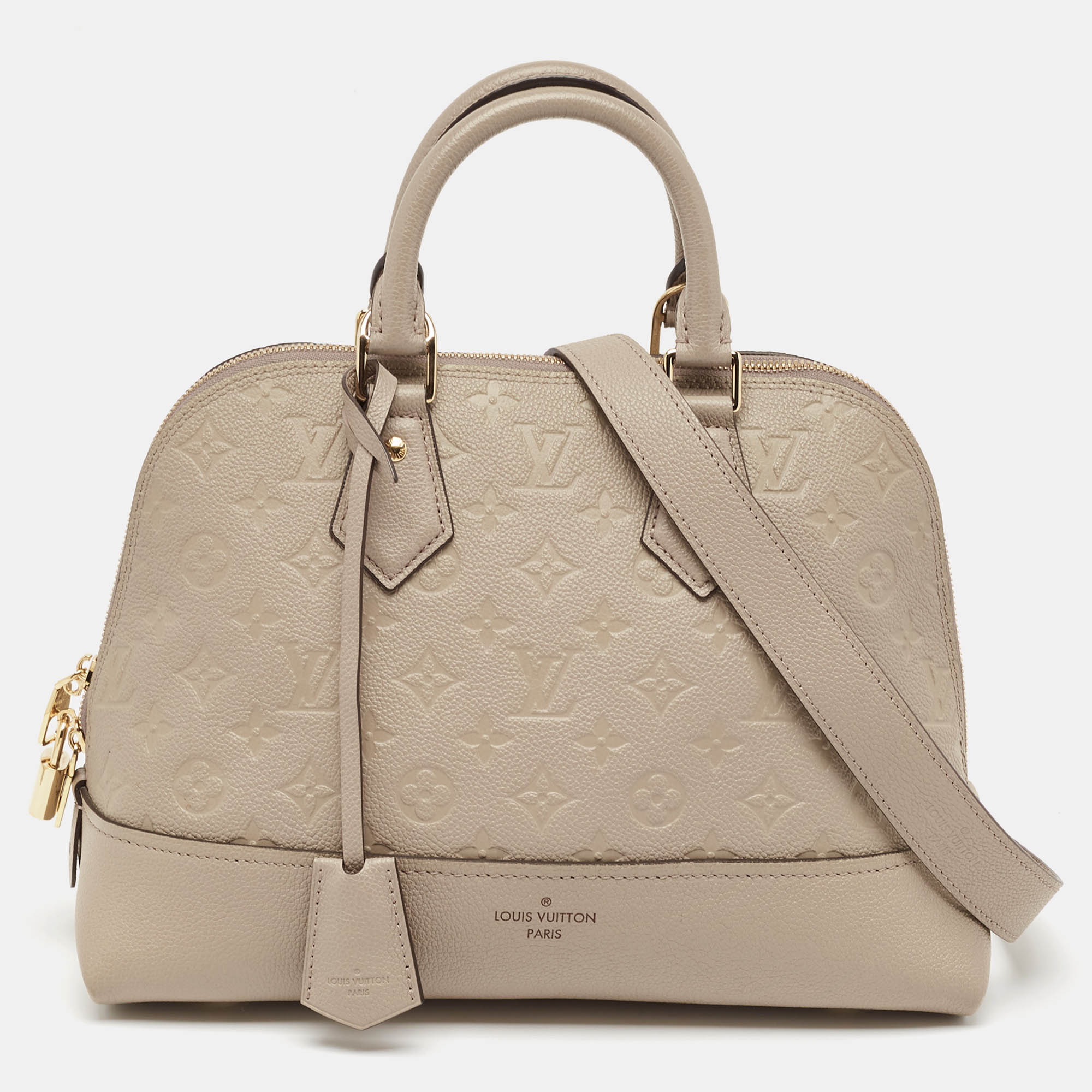 

Louis Vuitton Tourterelle Monogram Empreinte Leather Neo Alma PM Bag, Beige