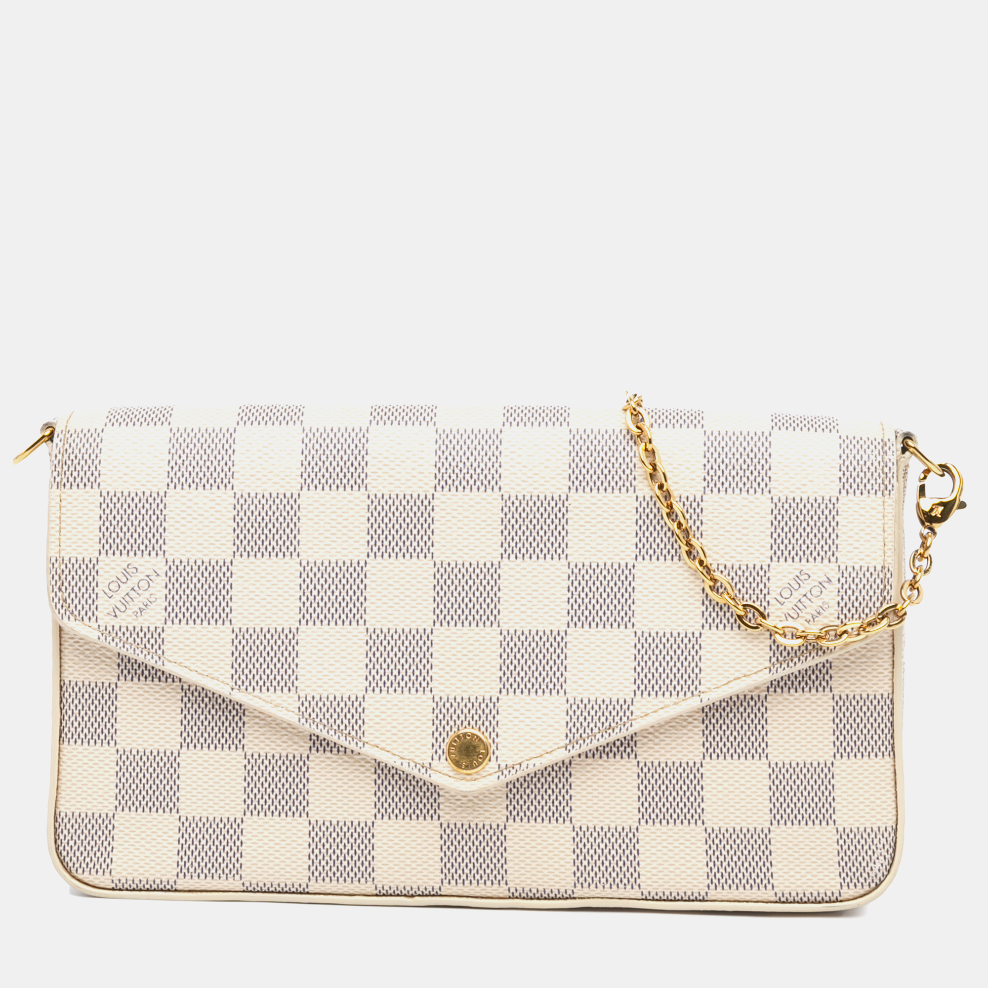 

Louis Vuitton Grey White Damier Azur Pochette Felicie