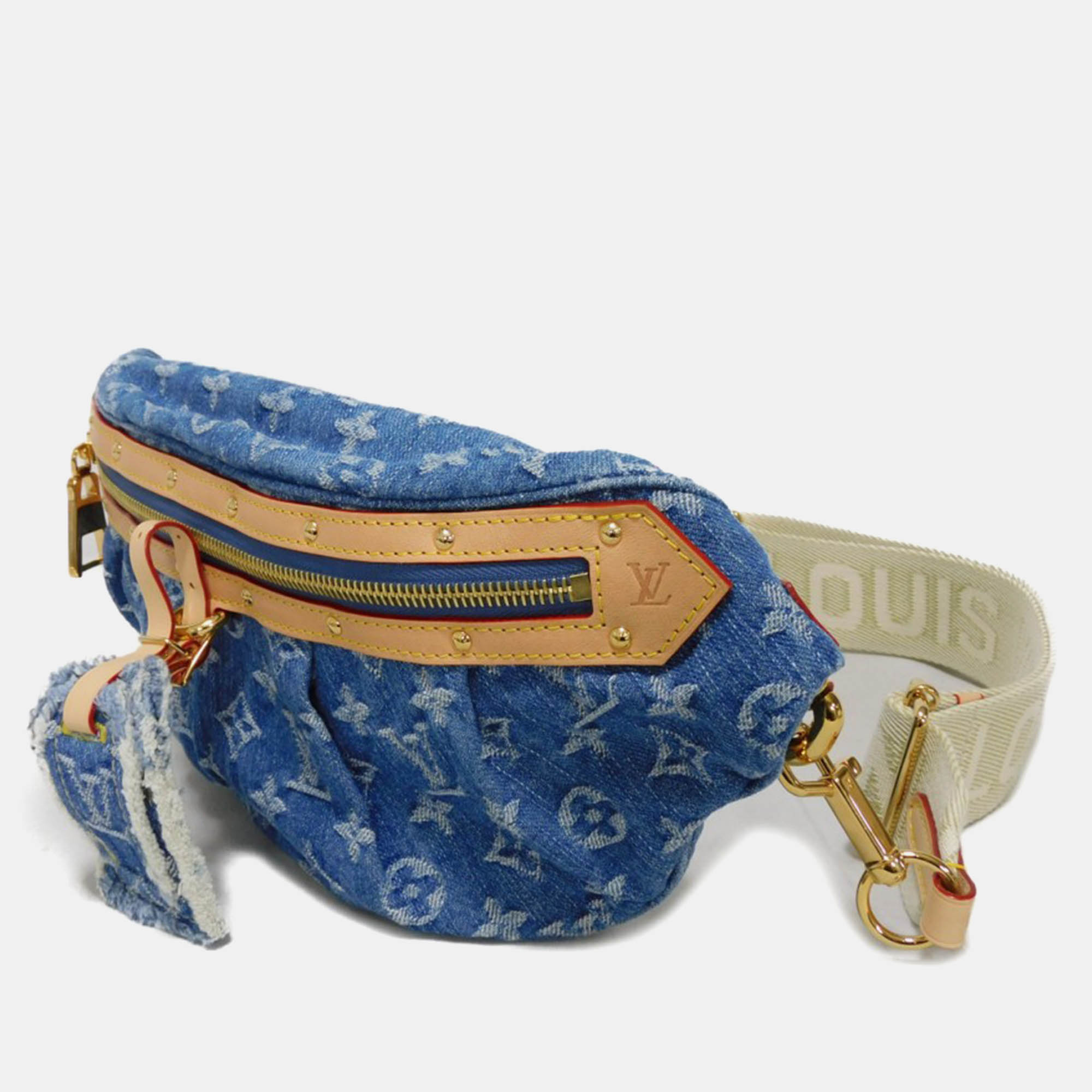 Louis Vuitton Blue  Denim Bum Bag Crossbody Bag 