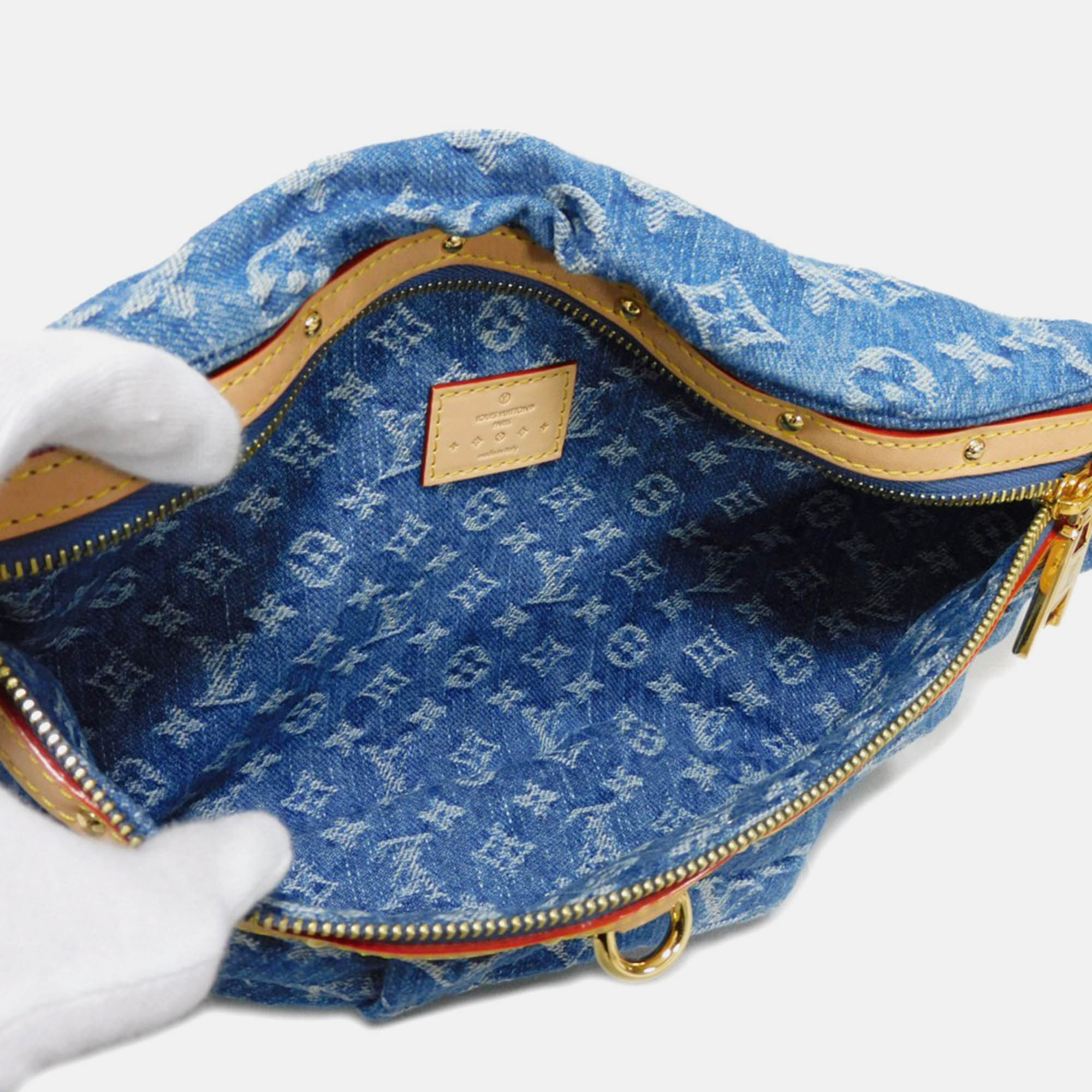 Louis Vuitton Blue  Denim Bum Bag Crossbody Bag 
