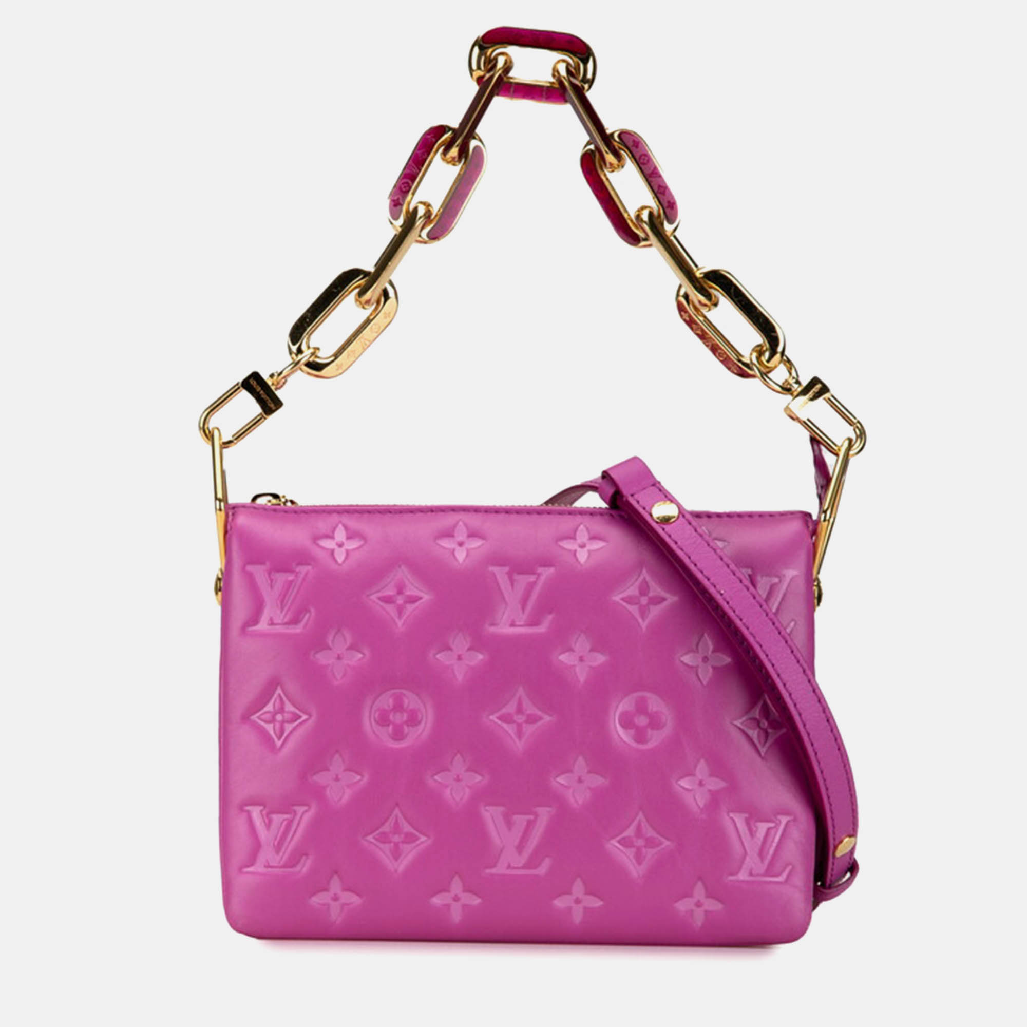 

Louis Vuitton Pink Leather Coussin BB Handbag