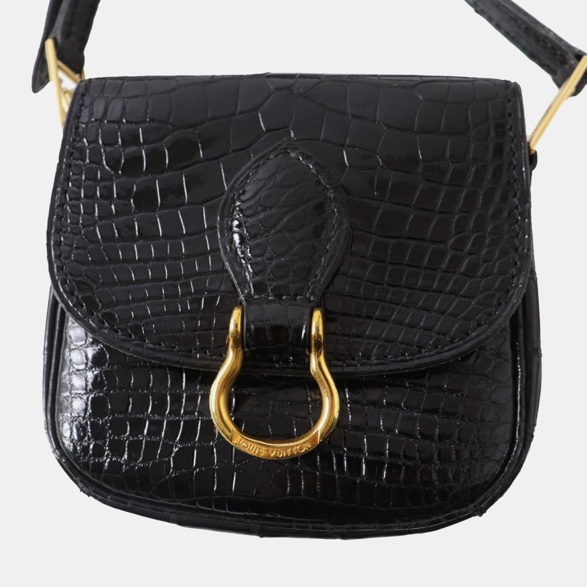 

Louis Vuitton Black Crocodile Leather St. Cloud Shoulder Bag