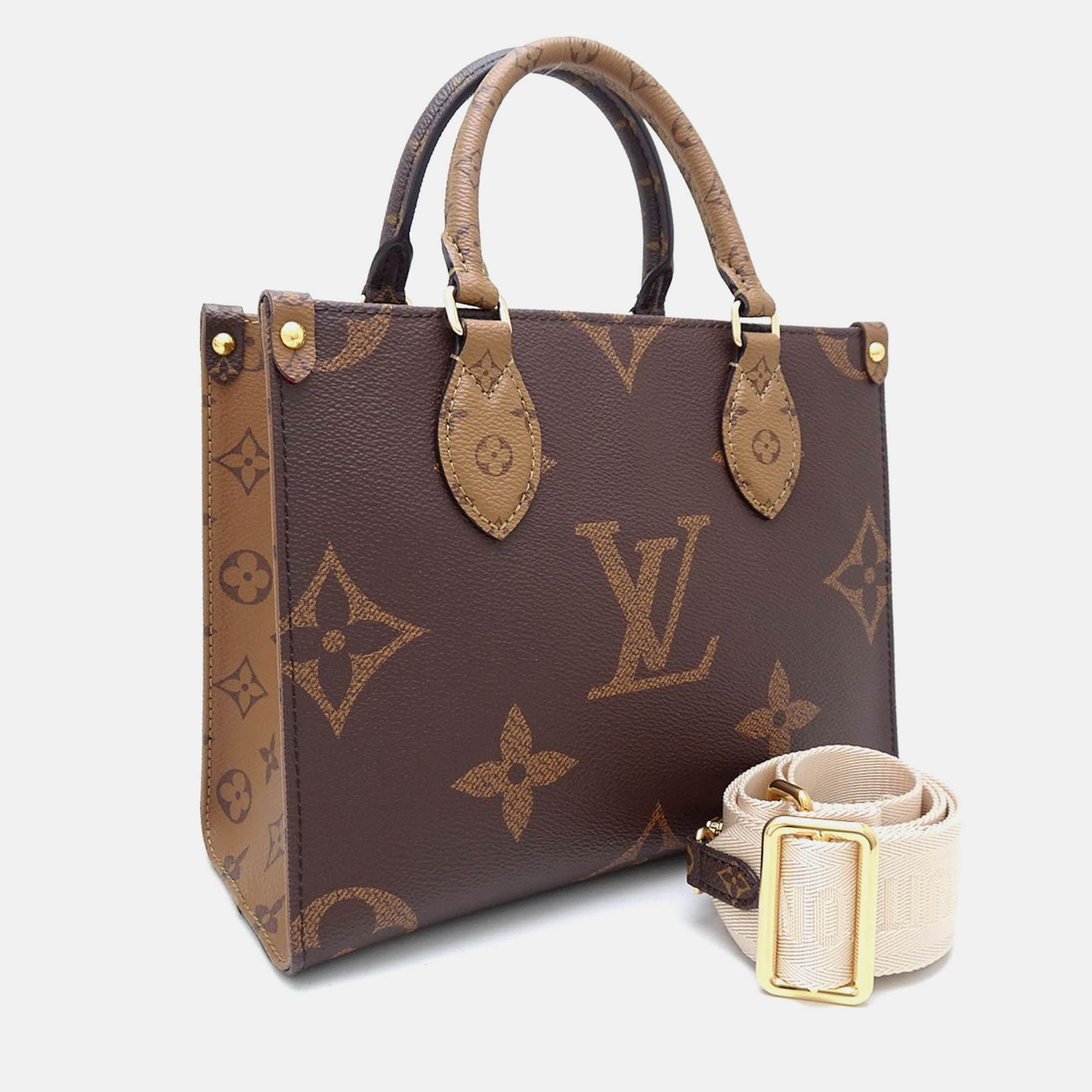 

Louis Vuitton Brown Canvas Monogram Reverse OnTheGo PM Handbag