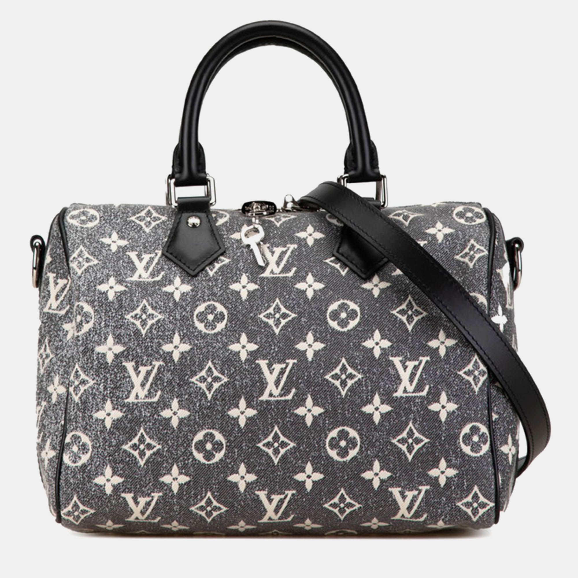 

Louis Vuitton Grey Canvas Monogram Speedy Bandouliere 25 Handbag