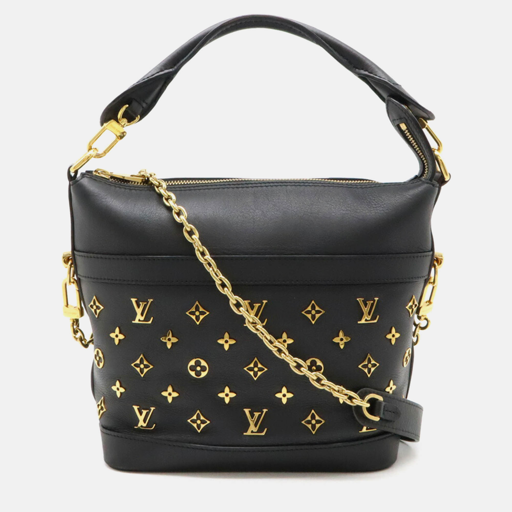 

Louis Vuitton Black Leather Cruiser PM One Handle Bag