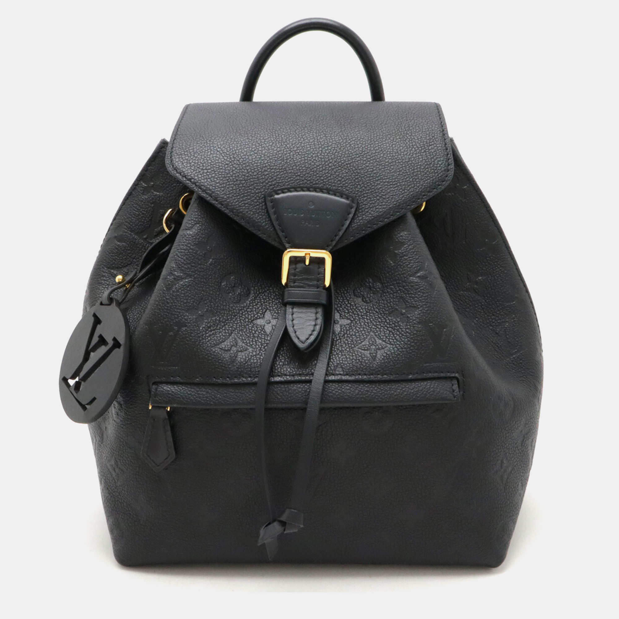 

Louis Vuitton Black Leather Monogram Empreinte Montsouris PM Backpack