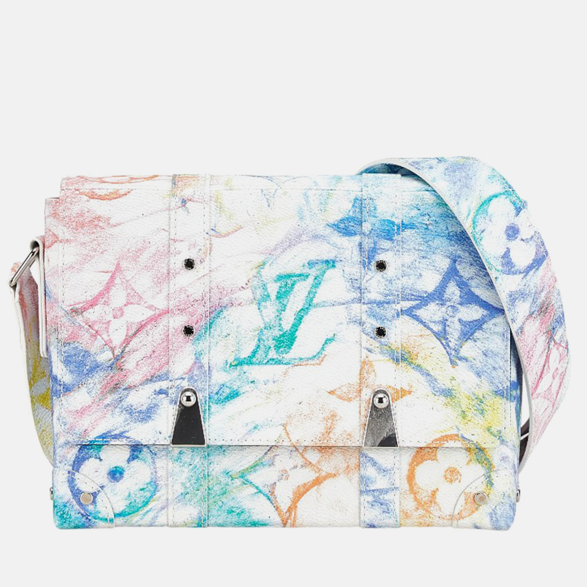 

Louis Vuitton Multicolor Leather Monogram Pastel Trunk Messenger Bag