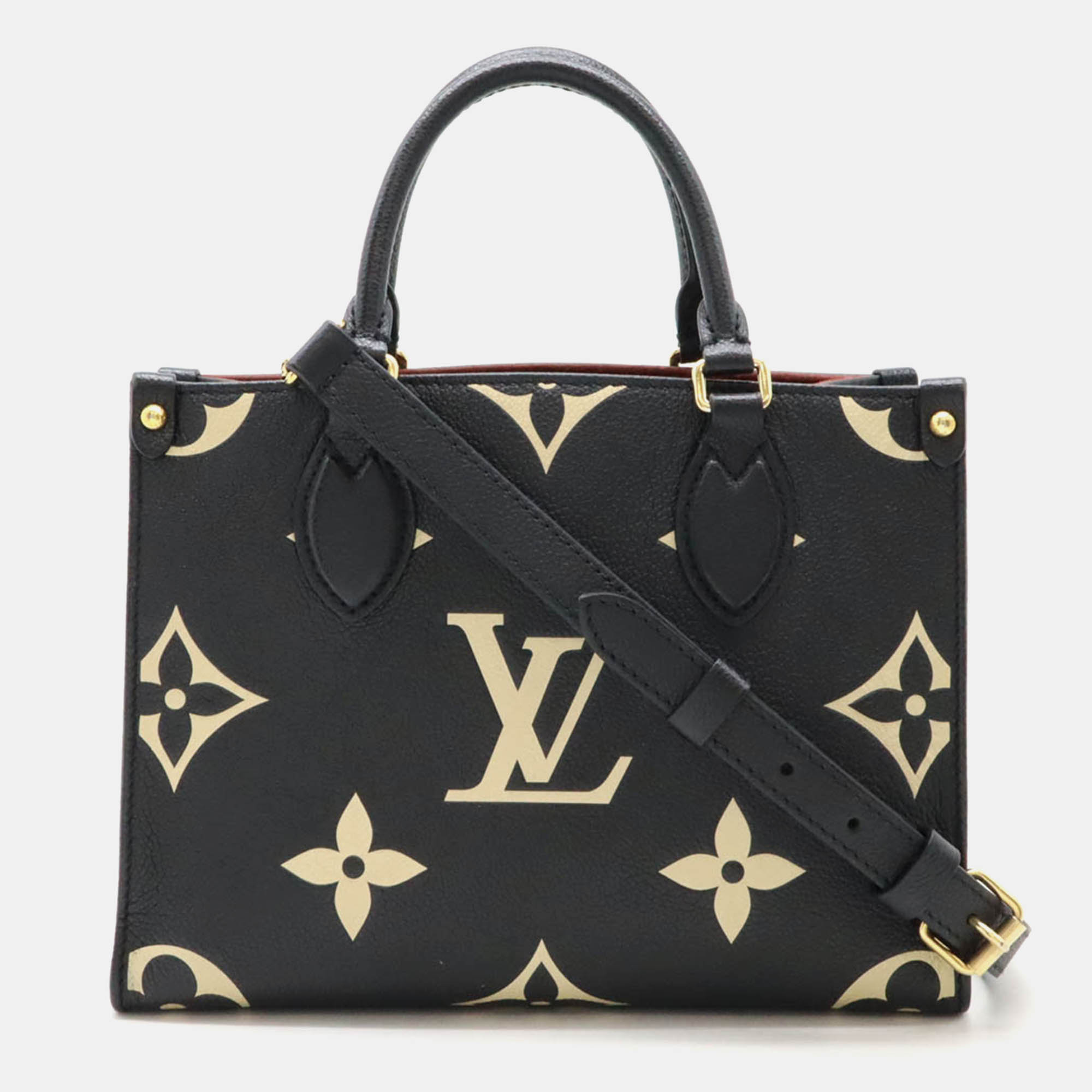 

Louis Vuitton Black Leather Monogram Empreinte OnTheGo PM Handbag