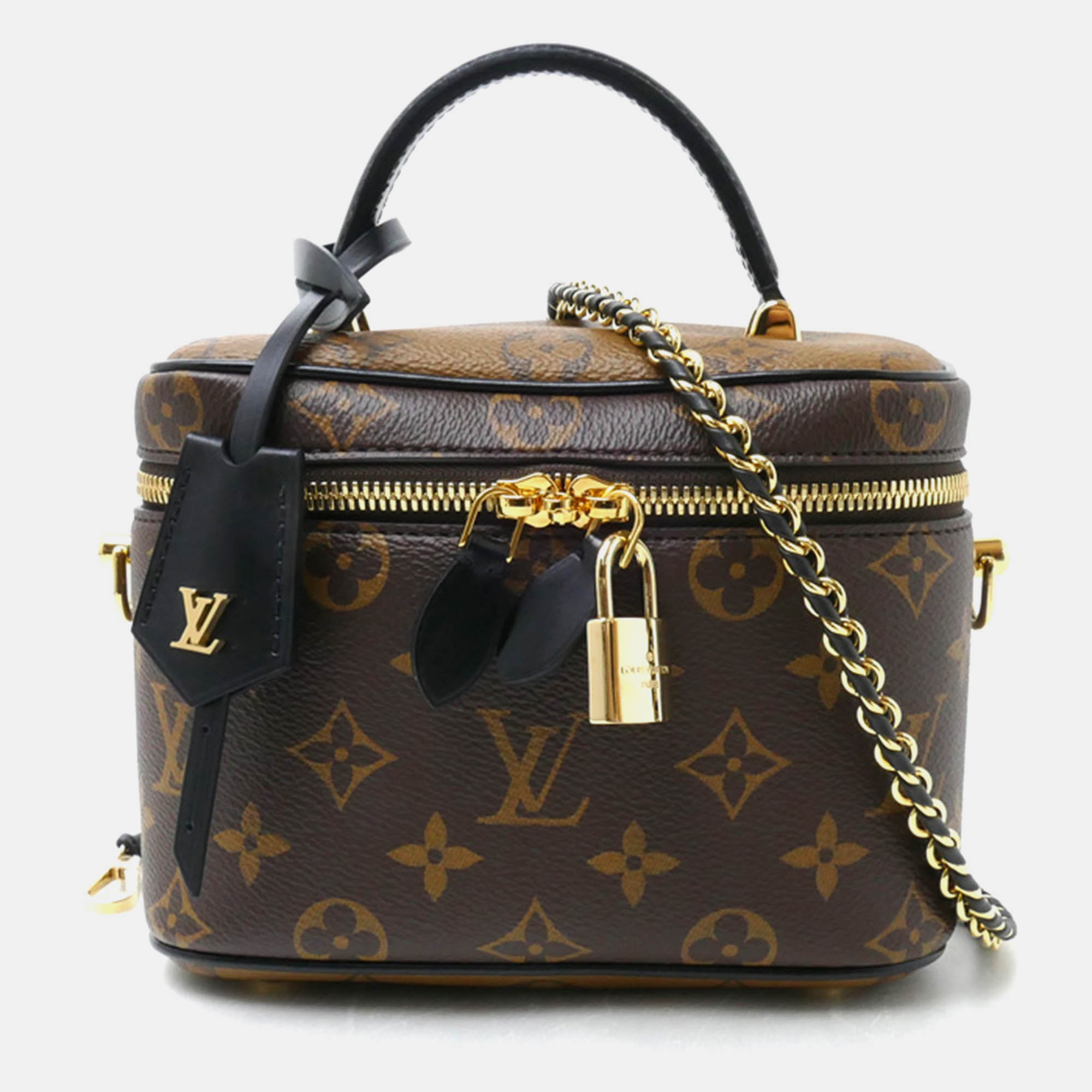 

Louis Vuitton Brown Canvas Monogram Reverse Vanity PM Bag