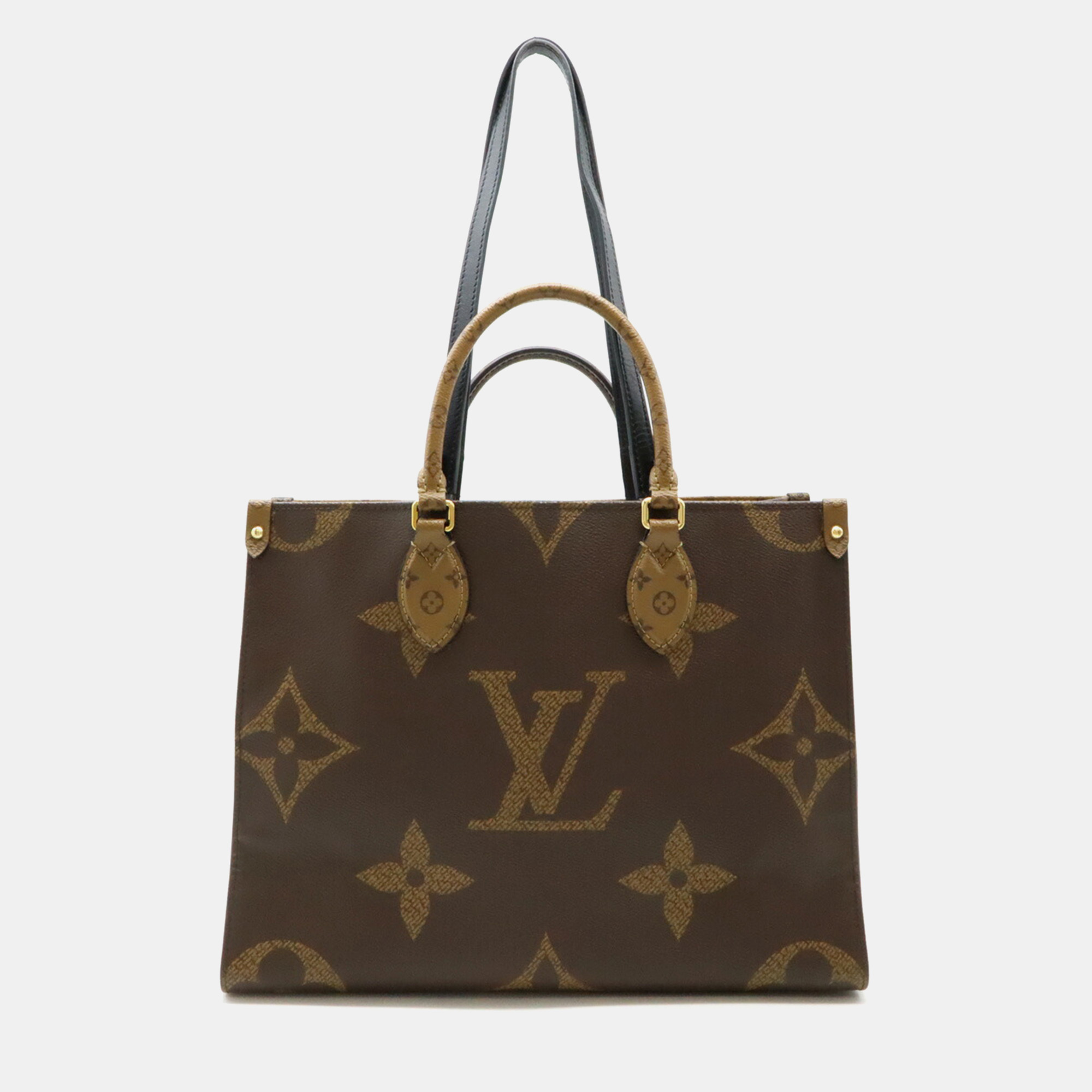 

Louis Vuitton Brown Canvas Monogram Giant OnTheGo MM Tote Bag