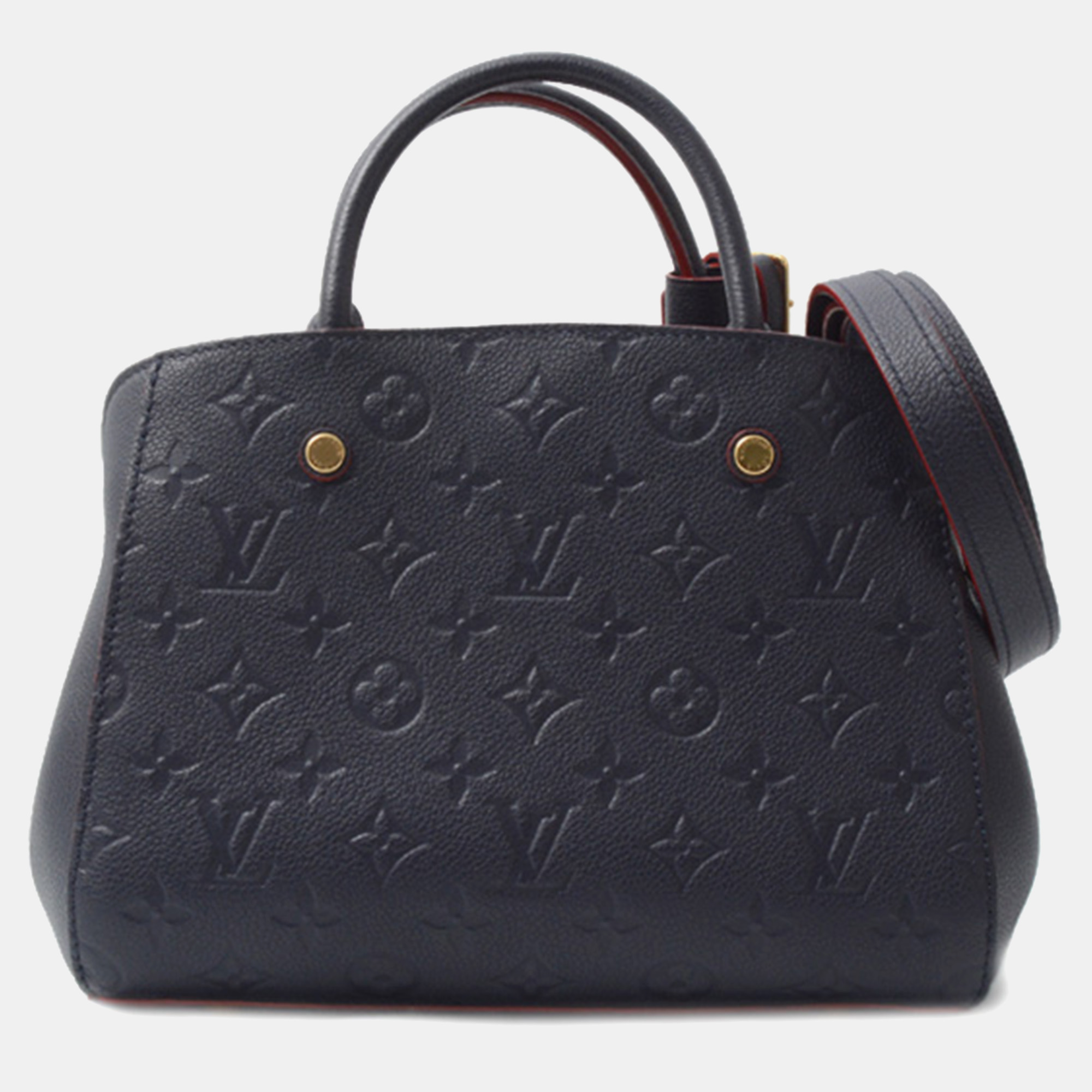 

Louis Vuitton Marine Rouge Monogram Empreinte Montaigne BB Handbag, Black