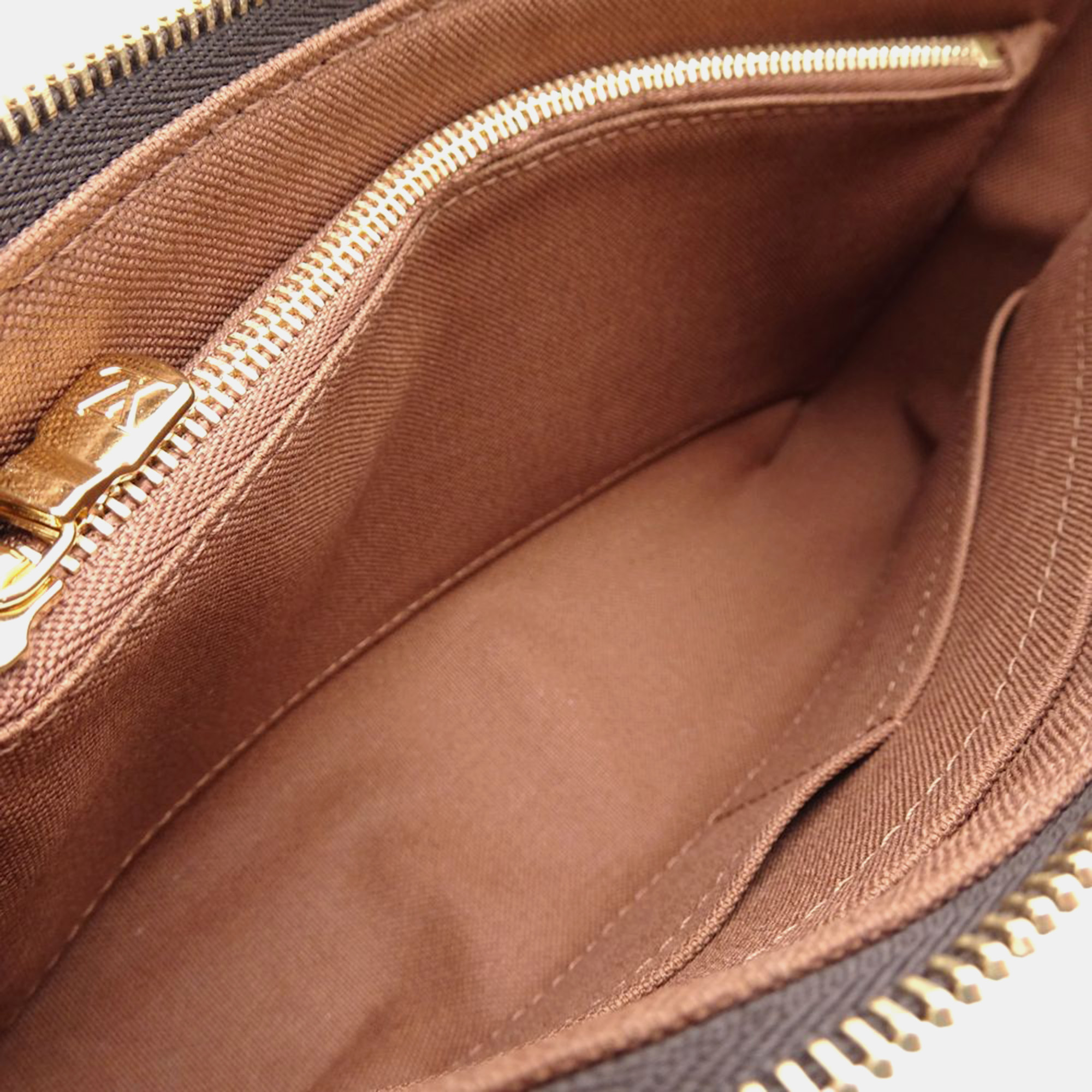 Louis Vuitton Brown Canvas Monogram Pochette Accessoires Handbag 
