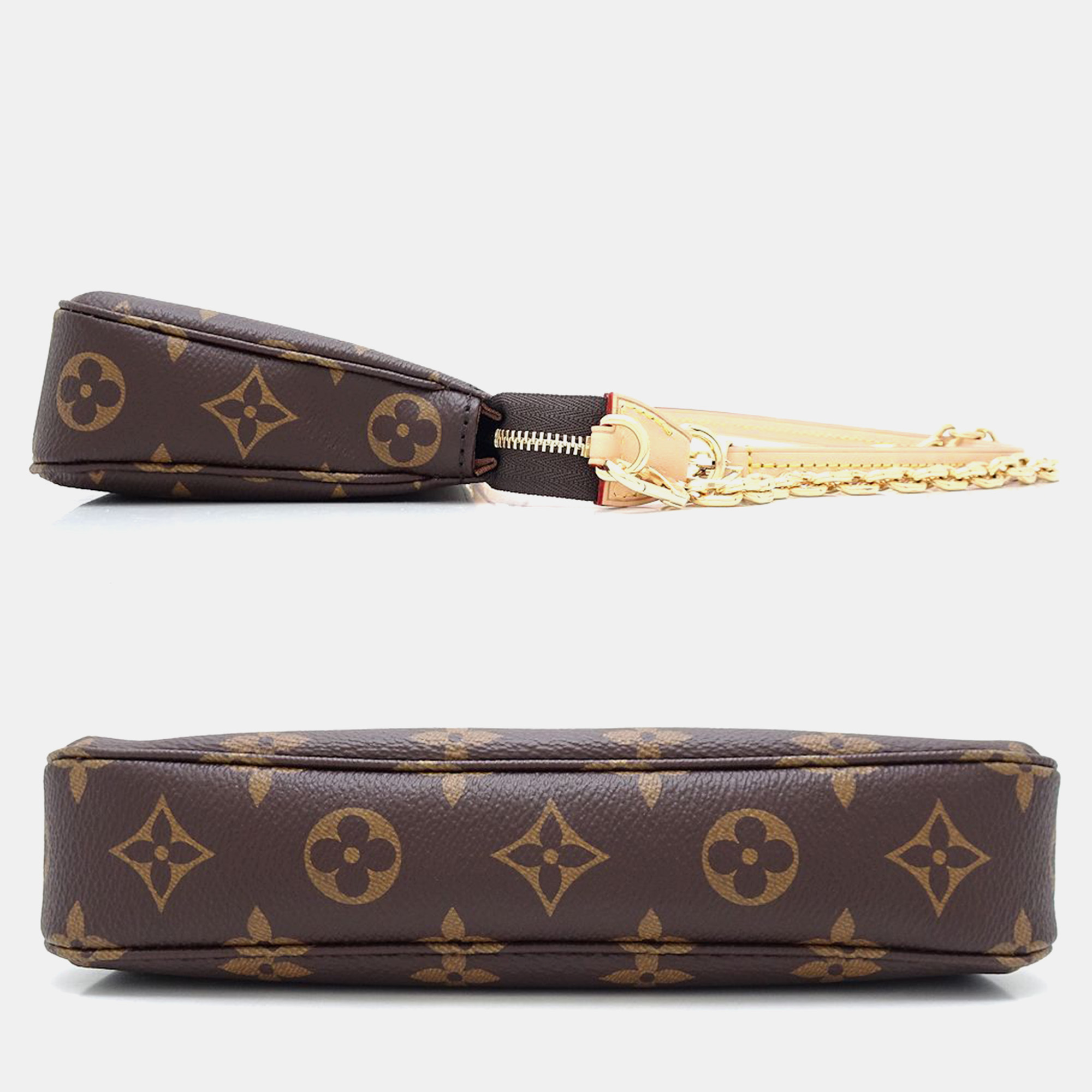 Louis Vuitton Brown Canvas Monogram Pochette Accessoires Handbag 