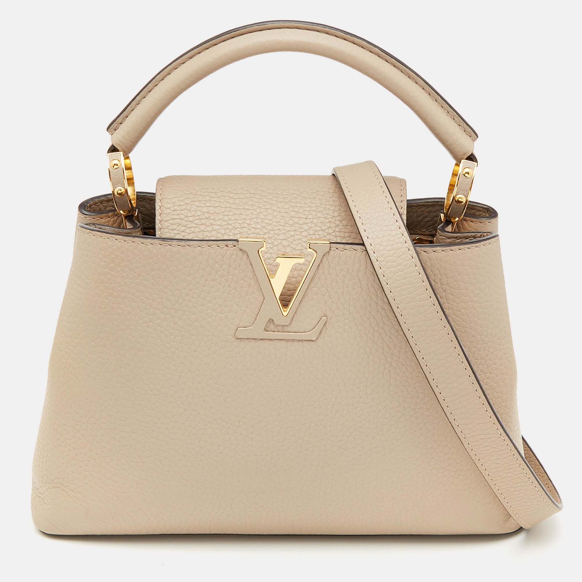 

Louis Vuitton Galet Taurillon Leather Capucines BB Bag, Beige